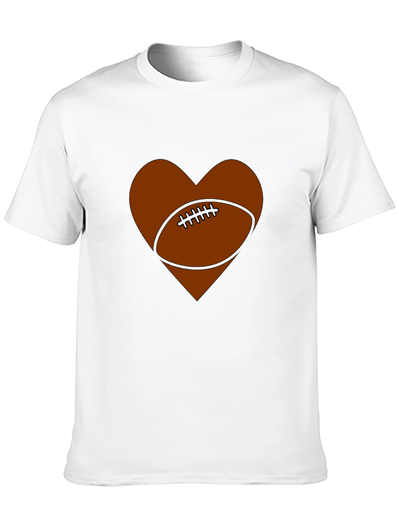 Football Heart Graphic Tee - Game Day Ready!