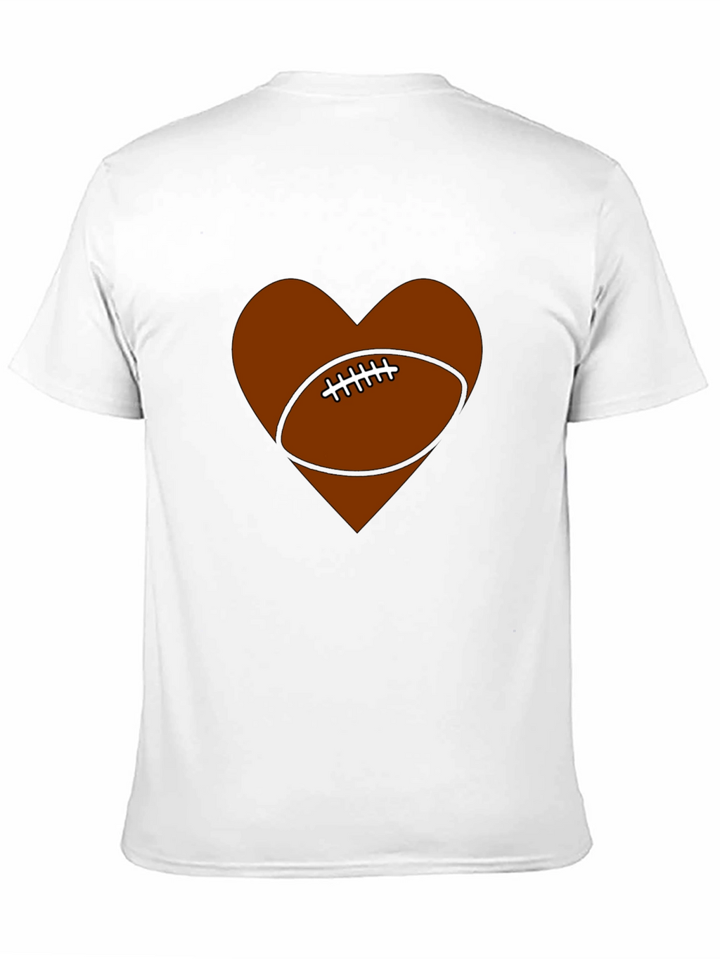 Football Heart Graphic Tee - Game Day Ready!