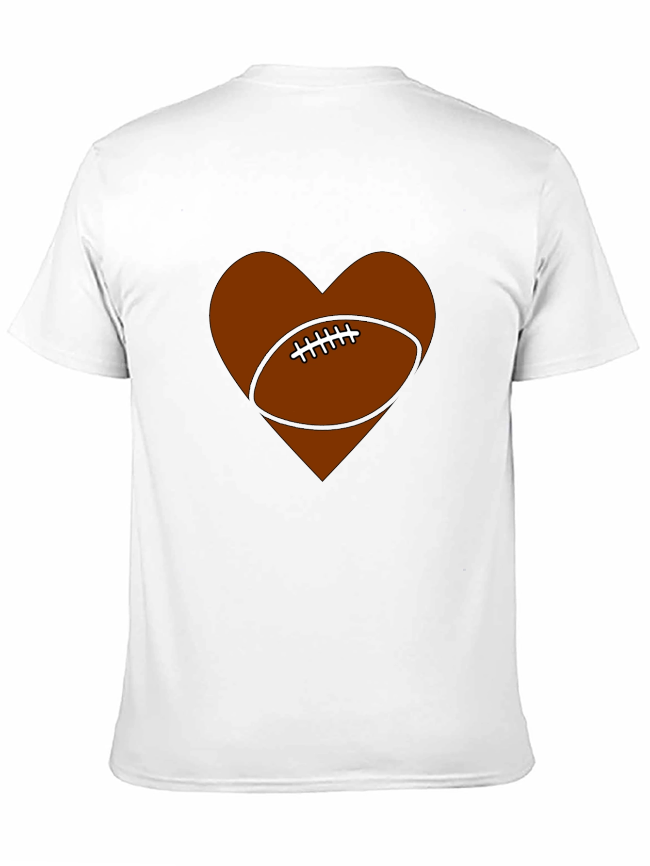 Football Heart Graphic Tee - Game Day Ready!