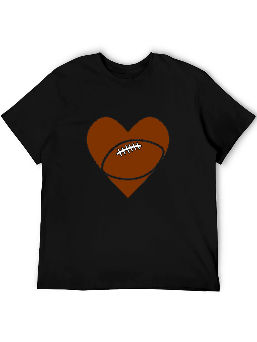 Football Heart Graphic Tee - Game Day Ready!