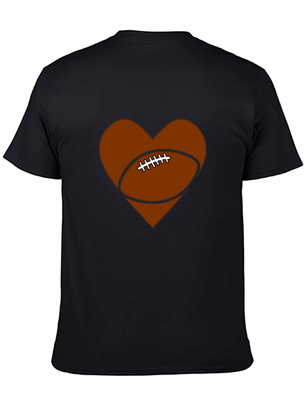 Football Heart Graphic Tee - Game Day Ready!