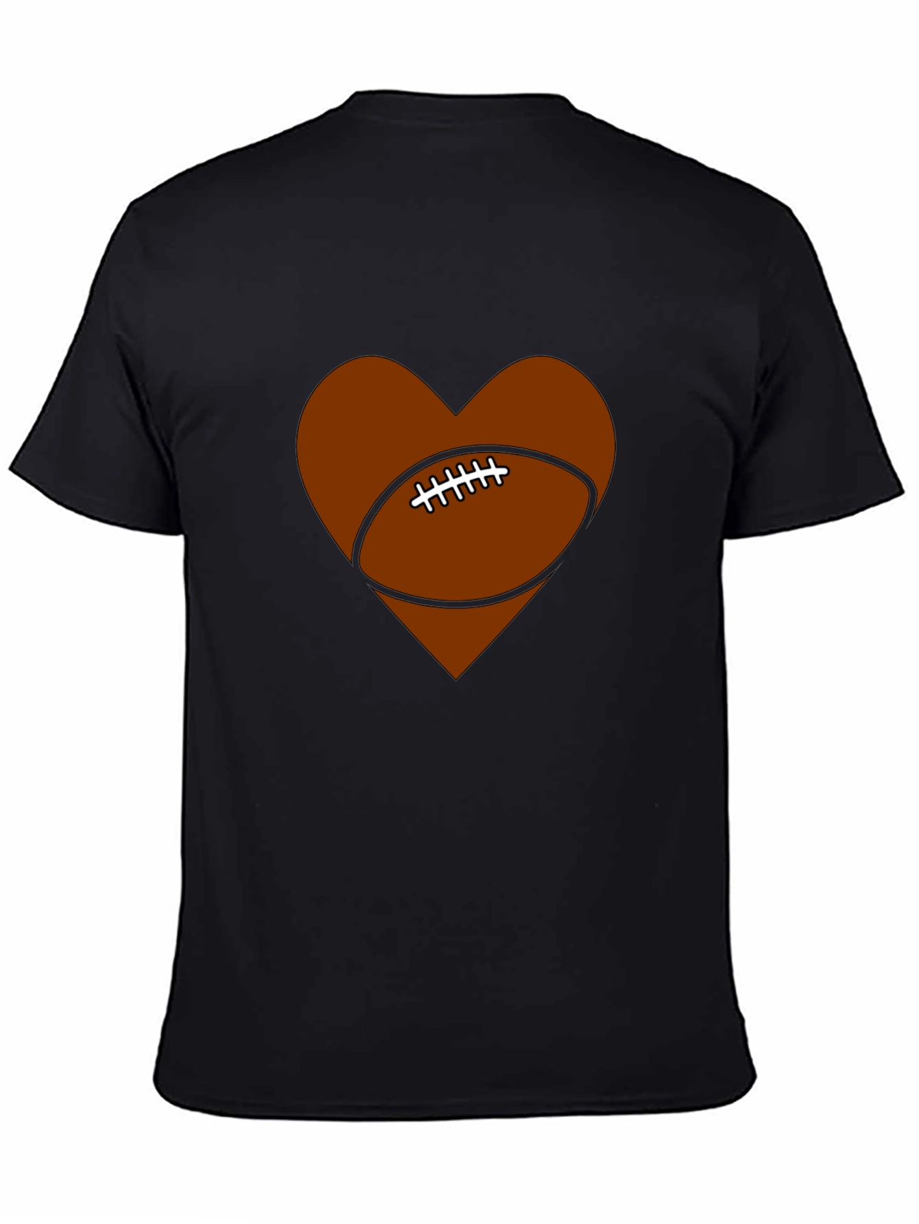 Football Heart Graphic Tee - Game Day Ready!