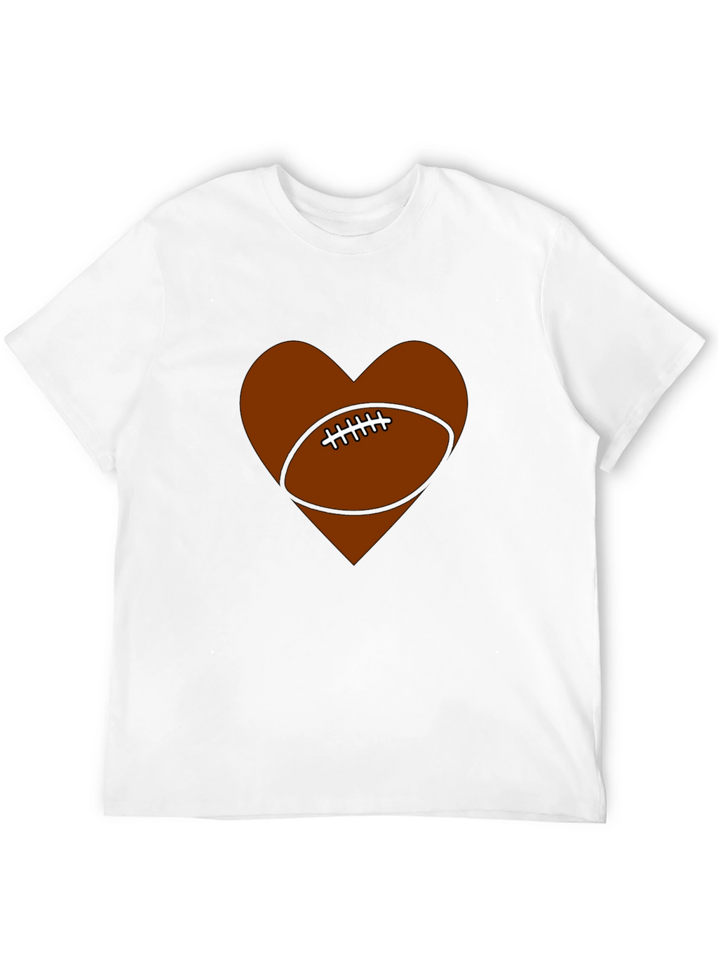 Football Heart Graphic Tee - Game Day Ready!