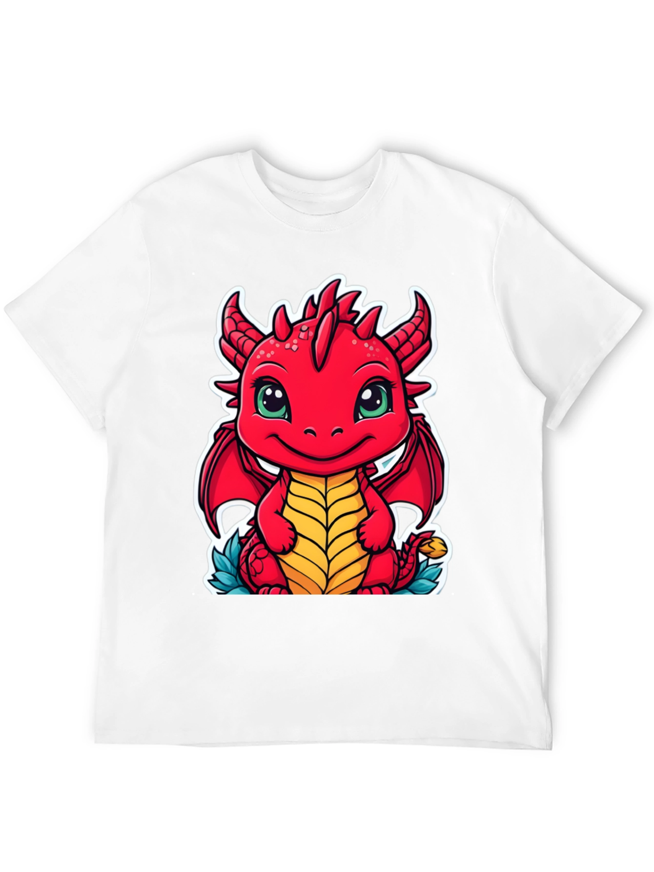 Cute Dragon Graphic Tee - Unisex Black T-Shirt