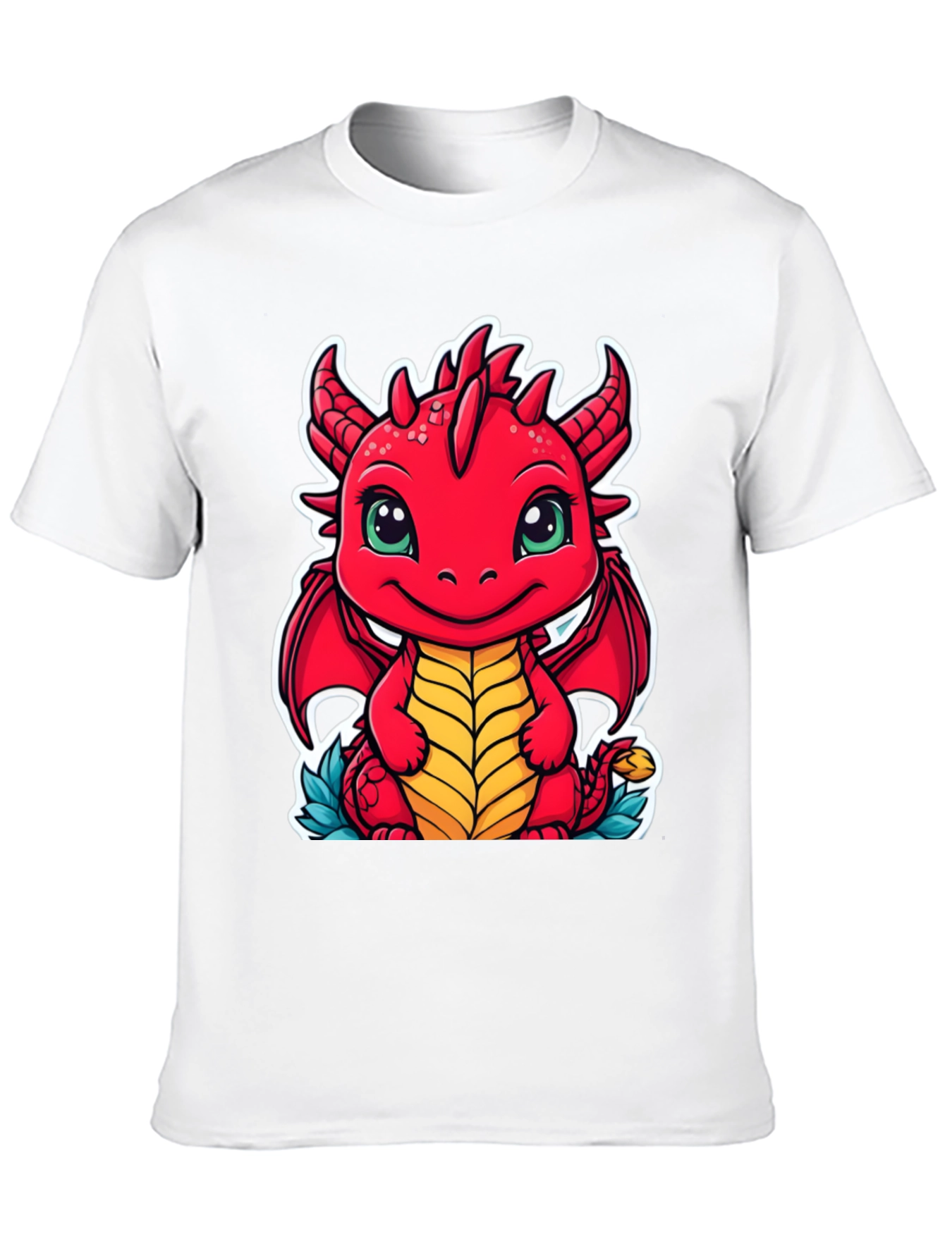 Cute Dragon Graphic Tee - Unisex Black T-Shirt