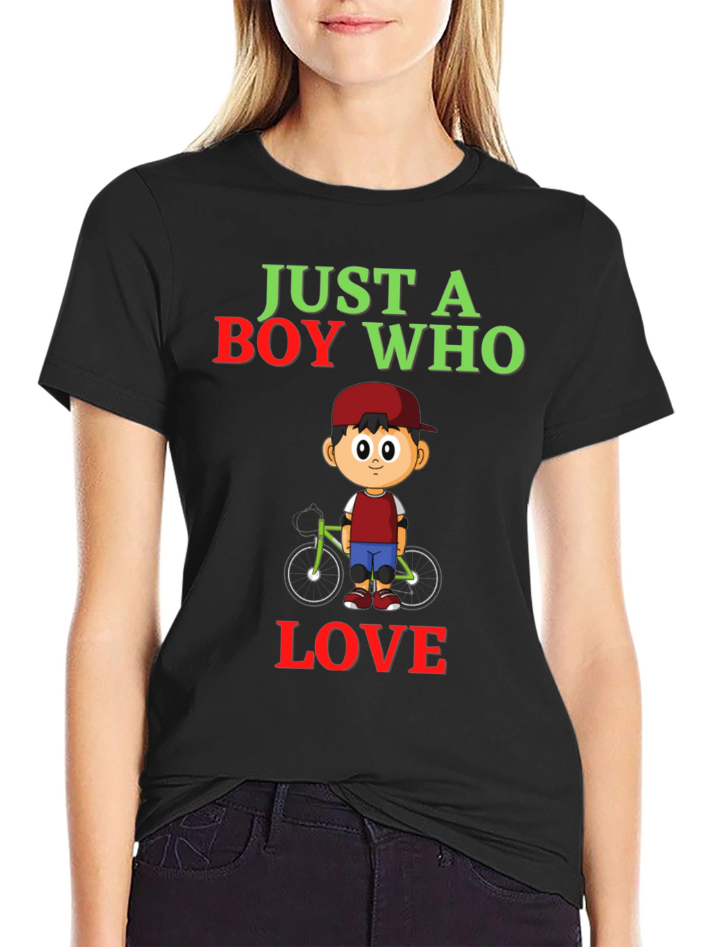 Boy Who Loves Bikes Graphic Tee - Soft Cotton