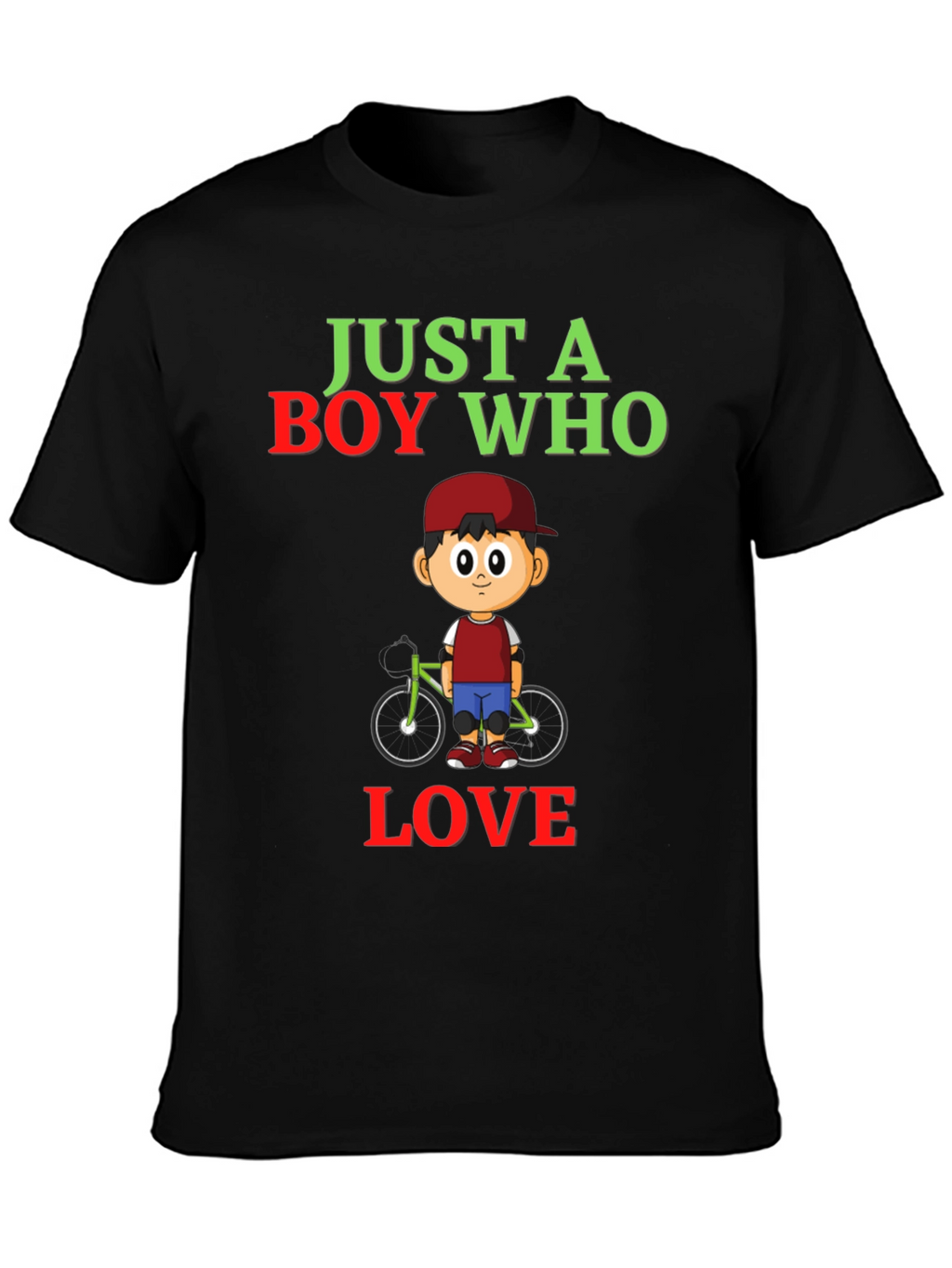 Boy Who Loves Bikes Graphic Tee - Soft Cotton