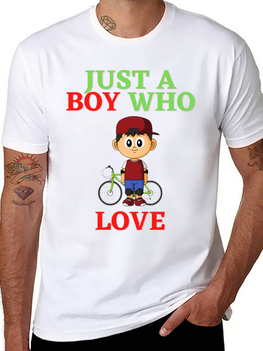 Boy Who Loves Bikes Graphic Tee - Soft Cotton
