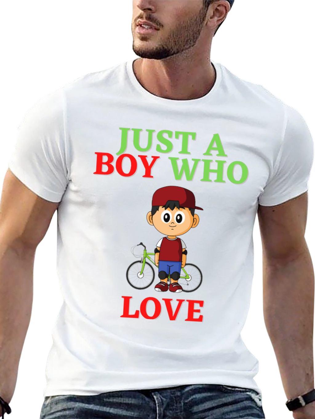 Boy Who Loves Bikes Graphic Tee - Soft Cotton