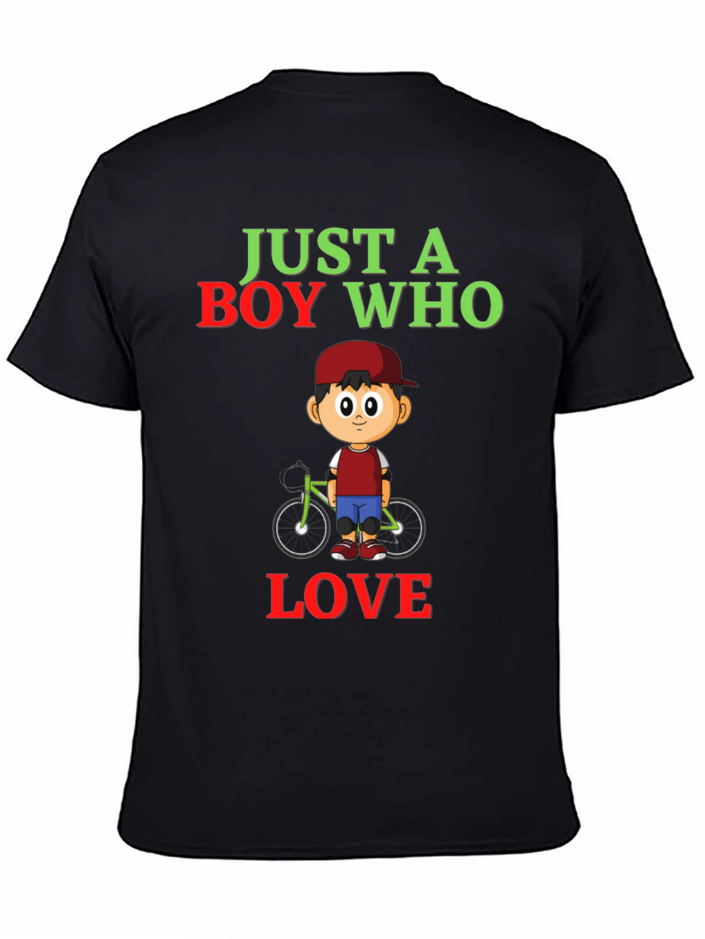 Boy Who Loves Bikes Graphic Tee - Soft Cotton