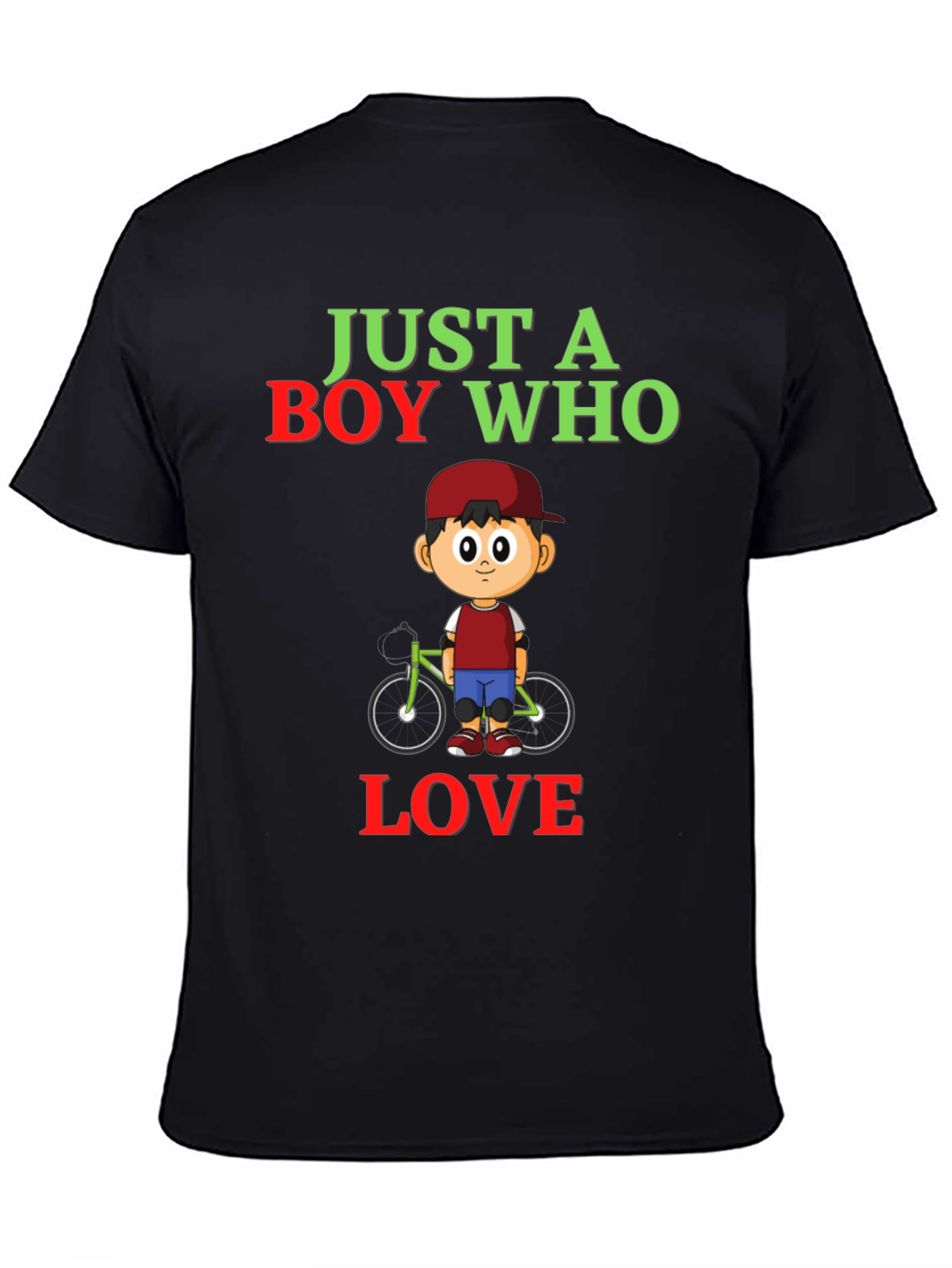 Boy Who Loves Bikes Graphic Tee - Soft Cotton