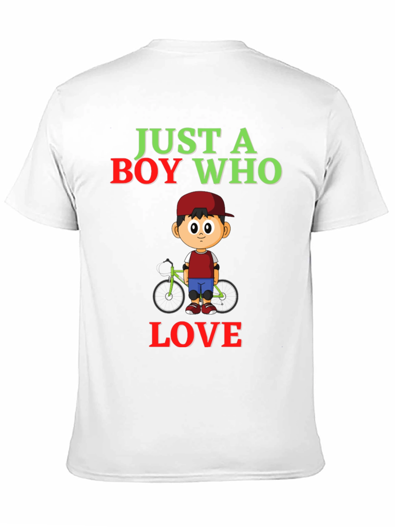 Boy Who Loves Bikes Graphic Tee - Soft Cotton