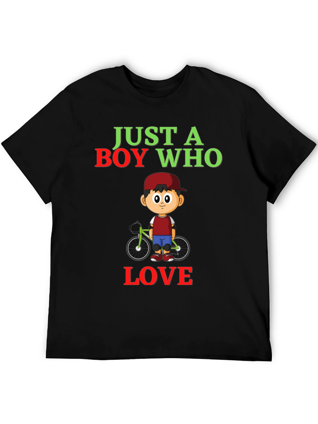 Boy Who Loves Bikes Graphic Tee - Soft Cotton