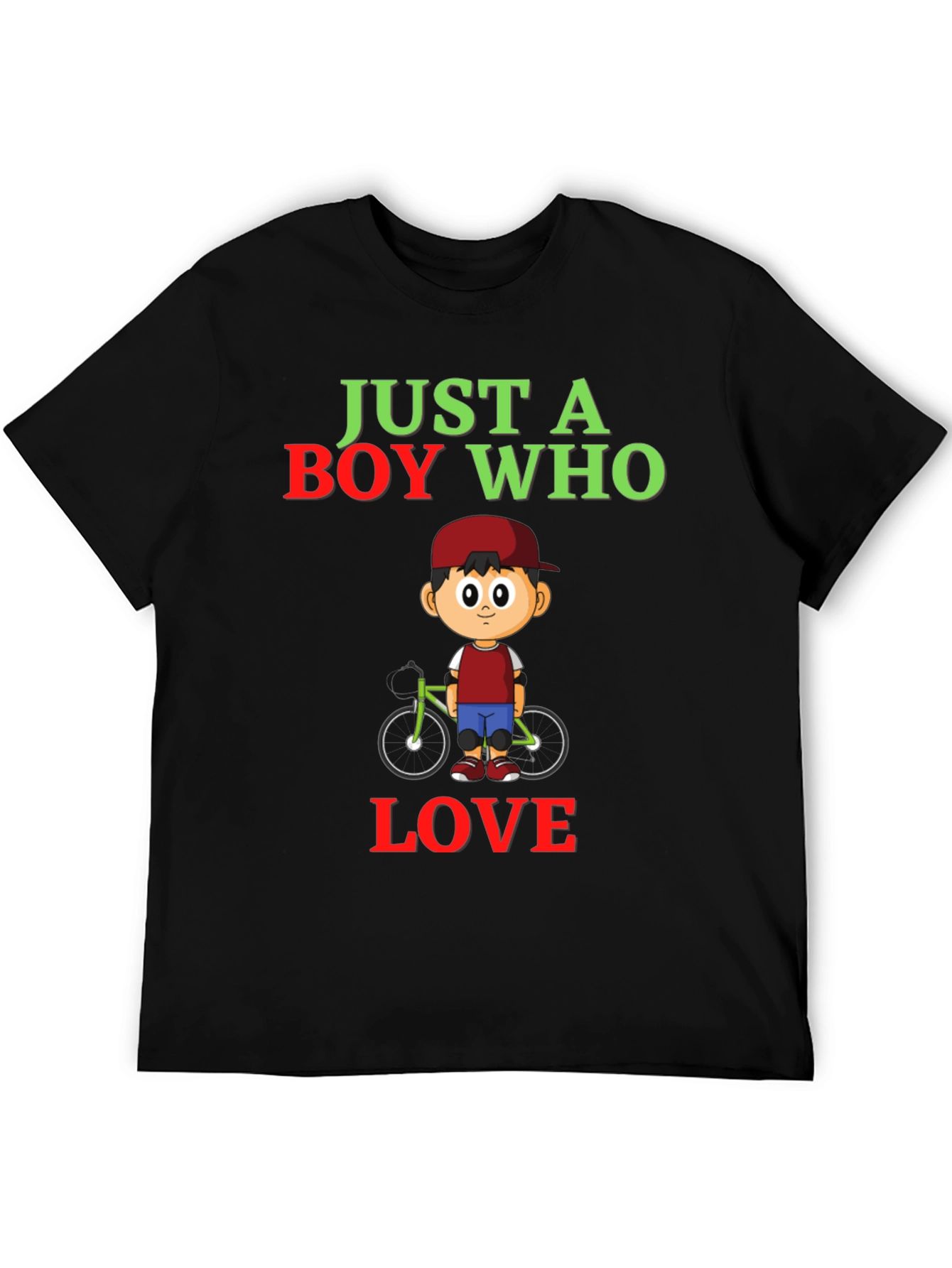 Boy Who Loves Bikes Graphic Tee - Soft Cotton
