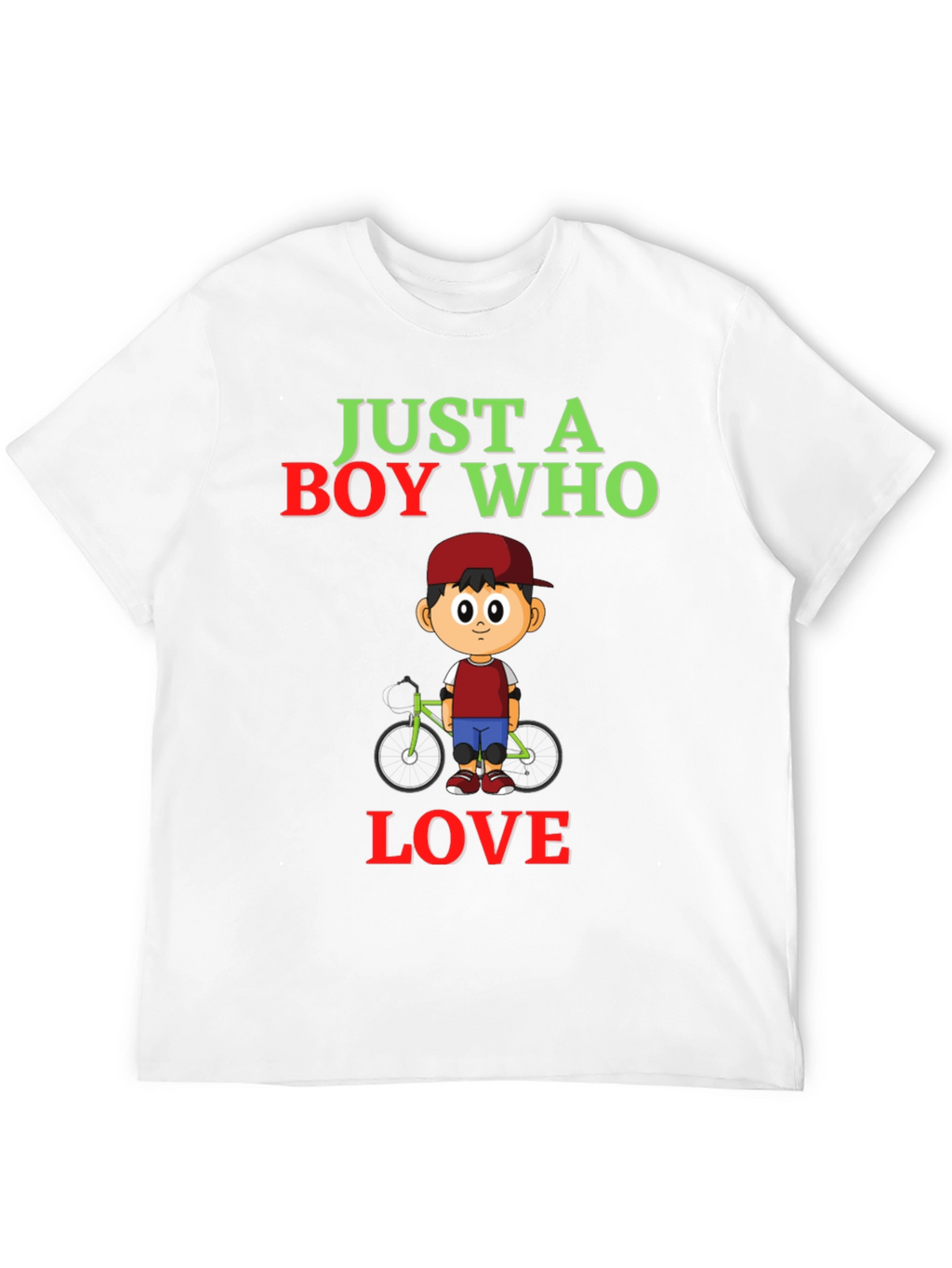 Boy Who Loves Bikes Graphic Tee - Soft Cotton