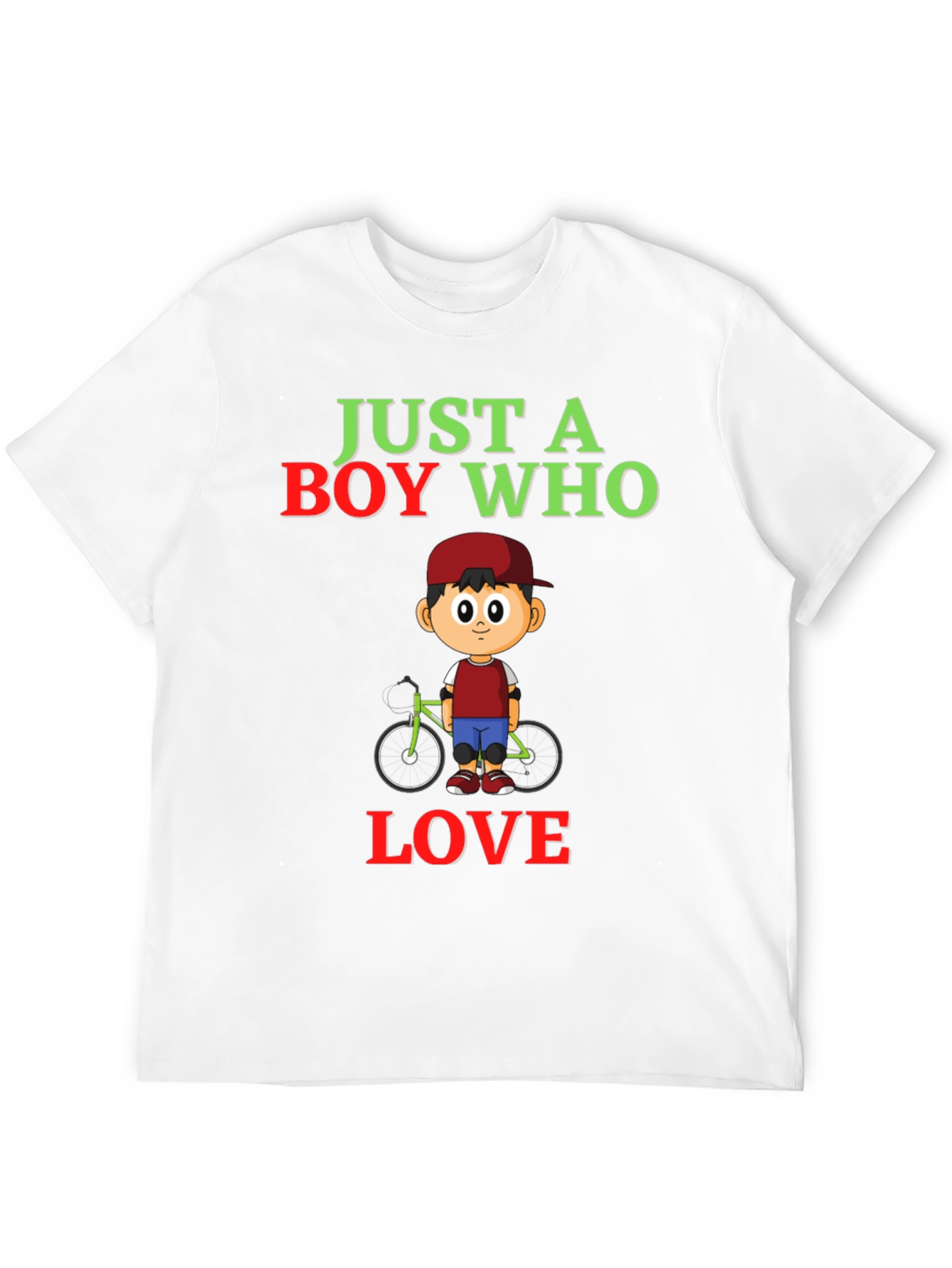 Boy Who Loves Bikes Graphic Tee - Soft Cotton