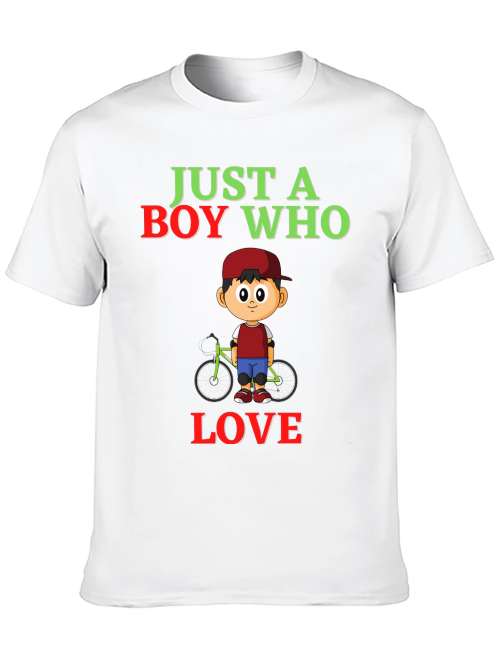 Boy Who Loves Bikes Graphic Tee - Soft Cotton