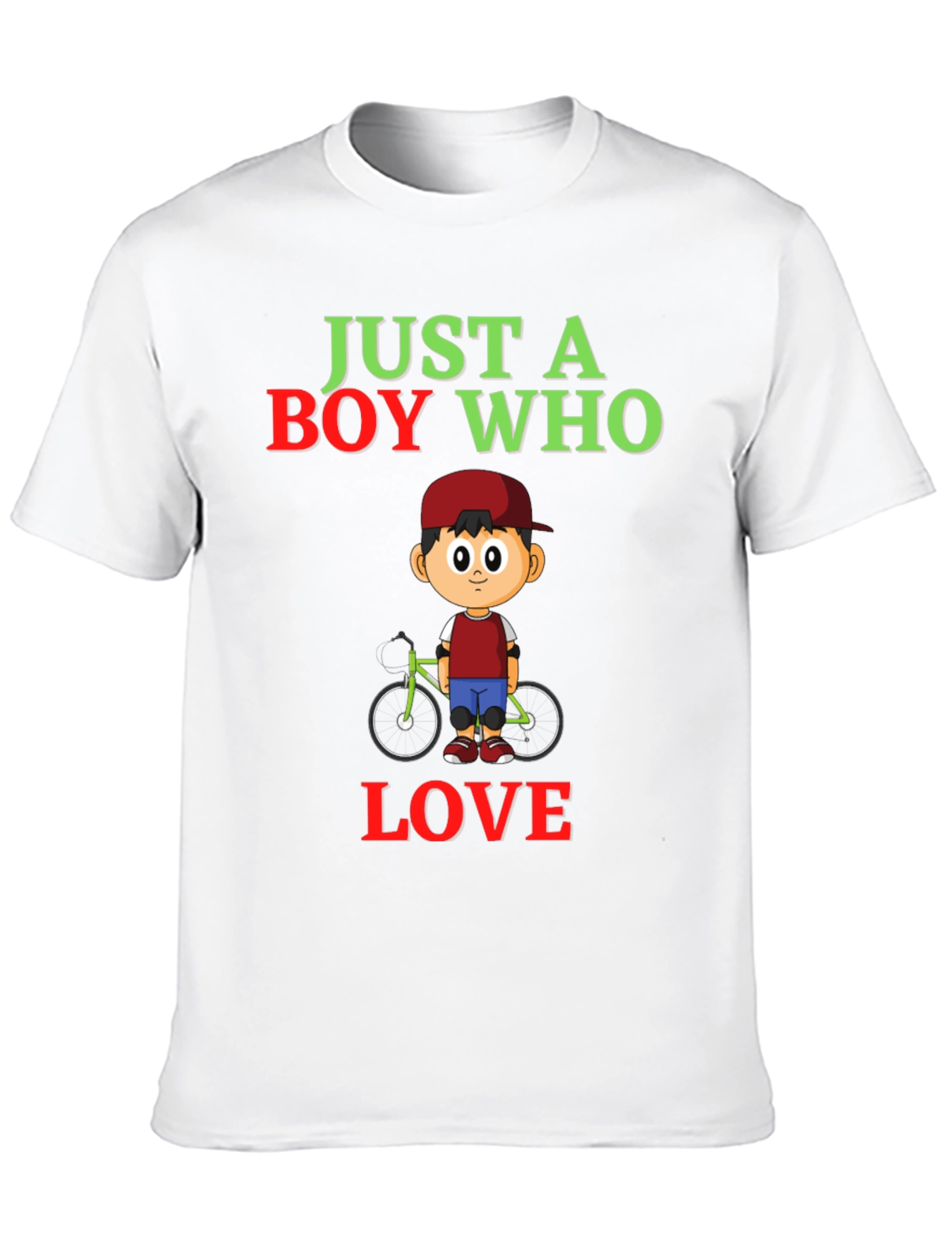 Boy Who Loves Bikes Graphic Tee - Soft Cotton