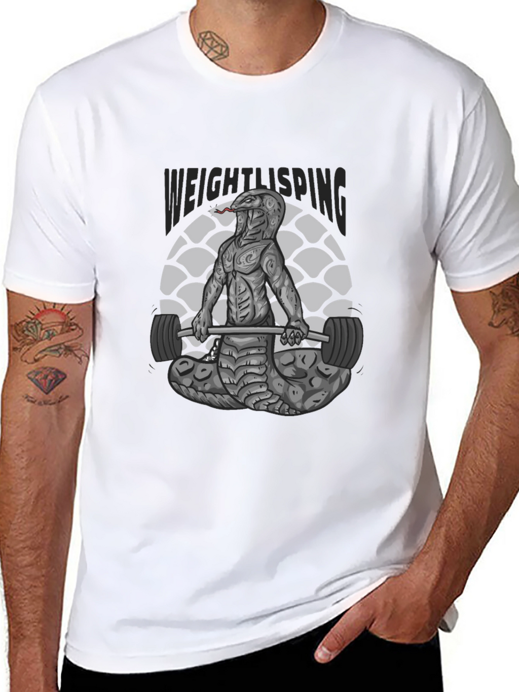 Weightlifting Snake T-Shirt - Cobra Gym Tee