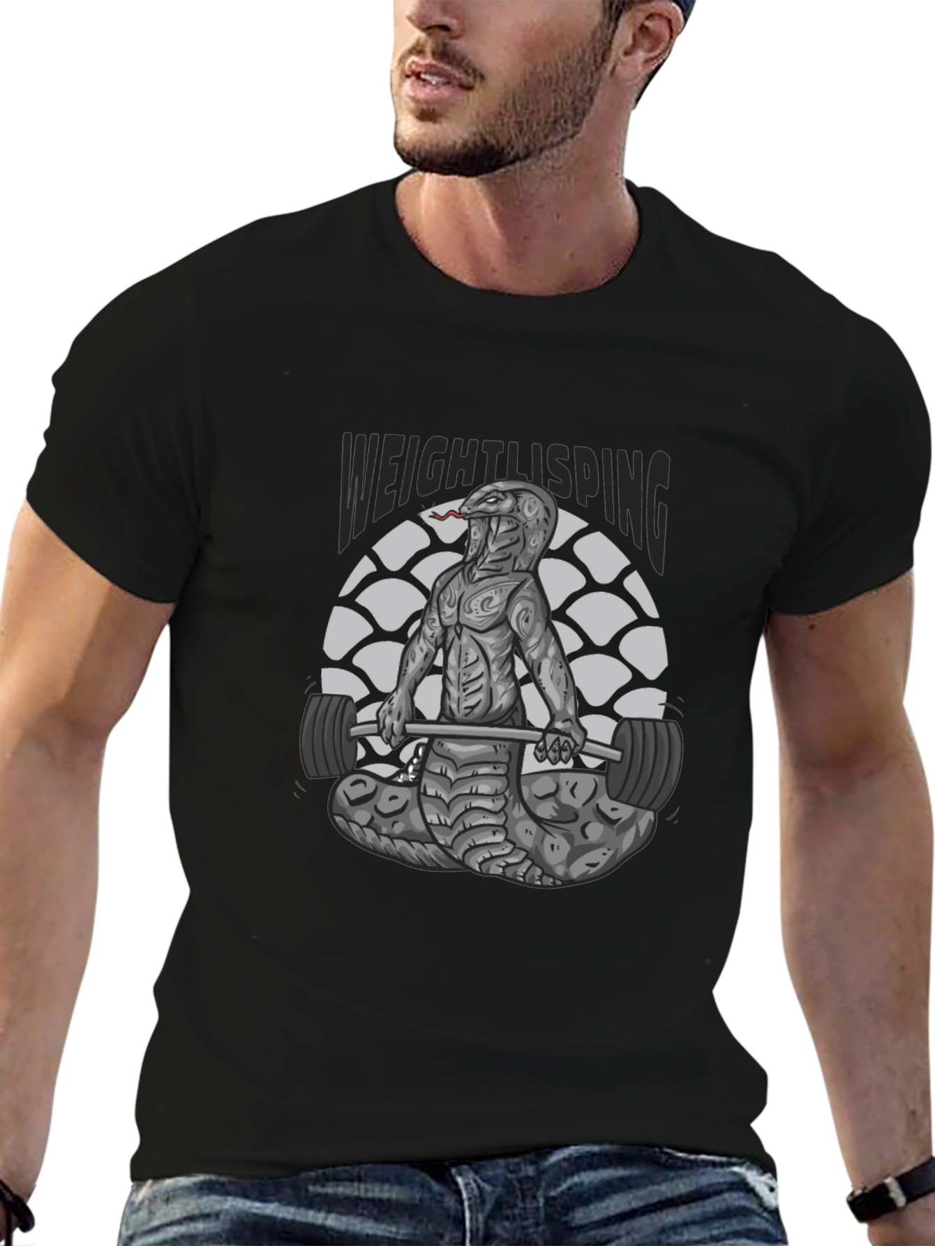 Weightlifting Snake T-Shirt - Cobra Gym Tee