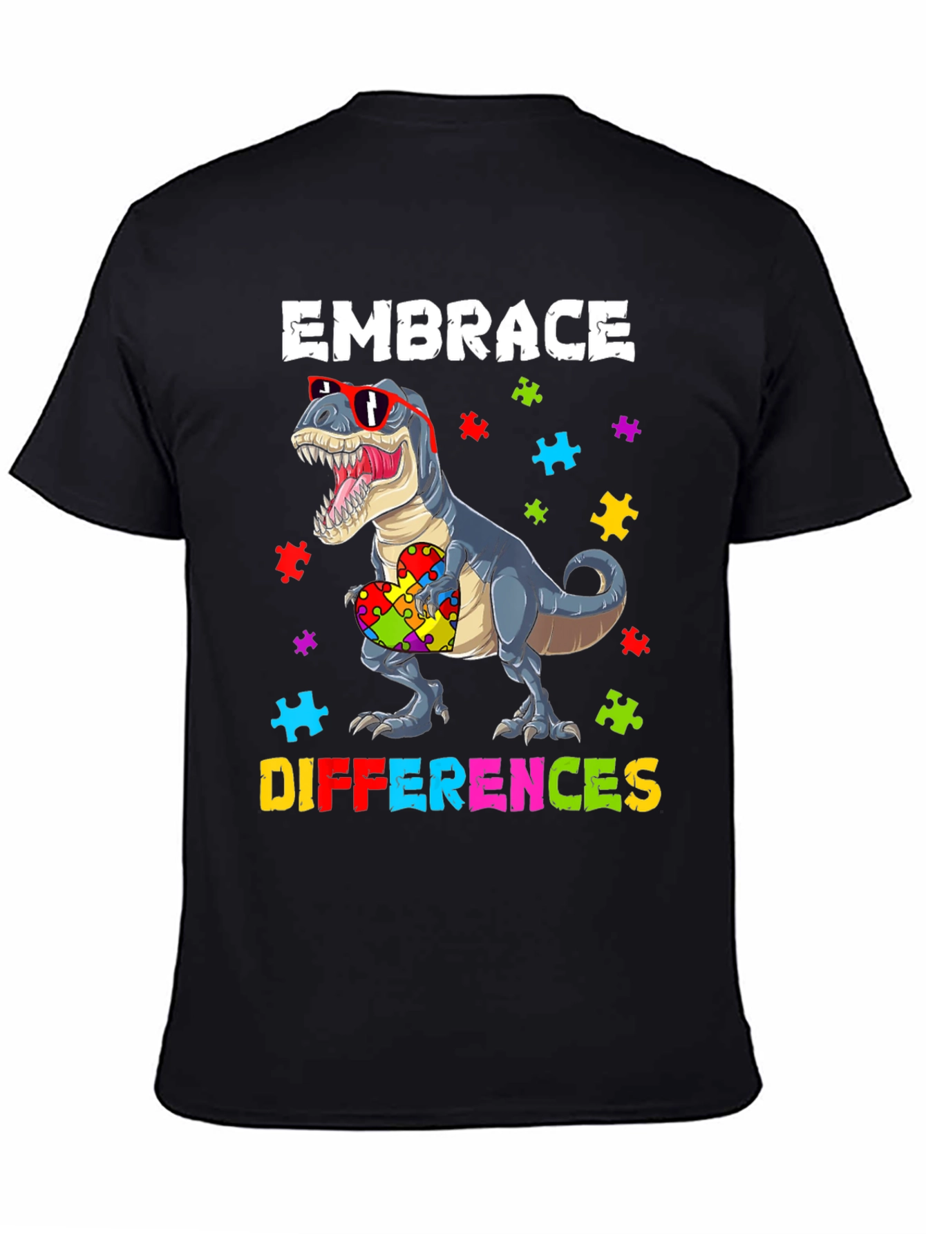 Embrace Differences T-Rex Autism Awareness Tee