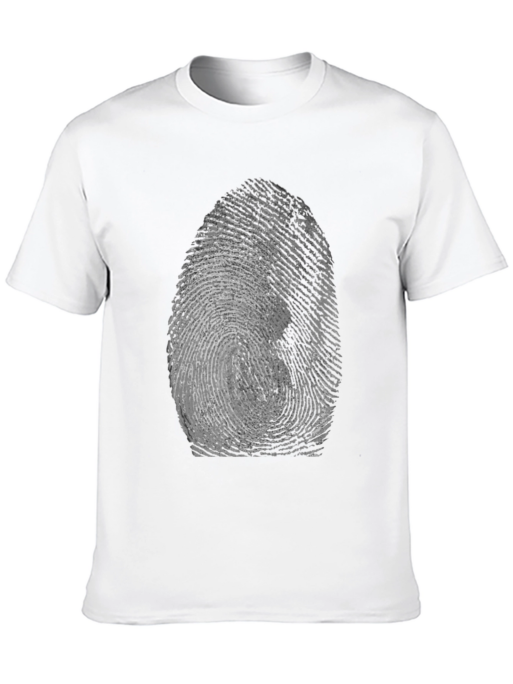 Fingerprint Graphic Tee - Unique Black T-Shirt