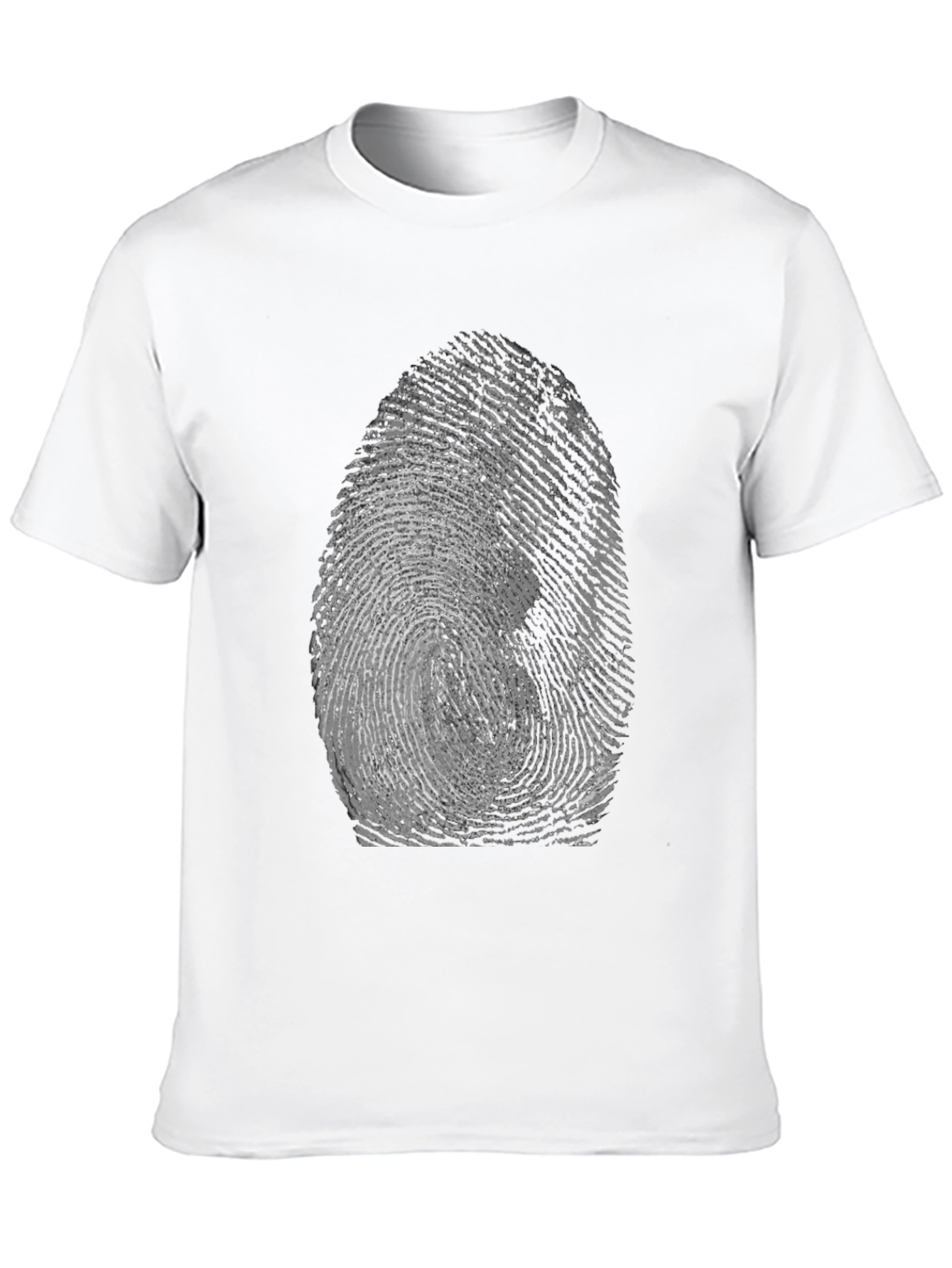 Fingerprint Graphic Tee - Unique Black T-Shirt