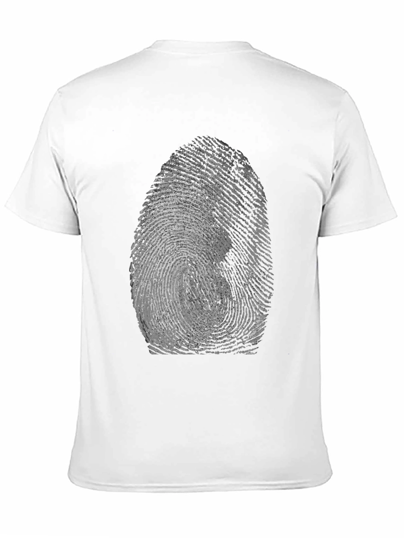 Fingerprint Graphic Tee - Unique Black T-Shirt