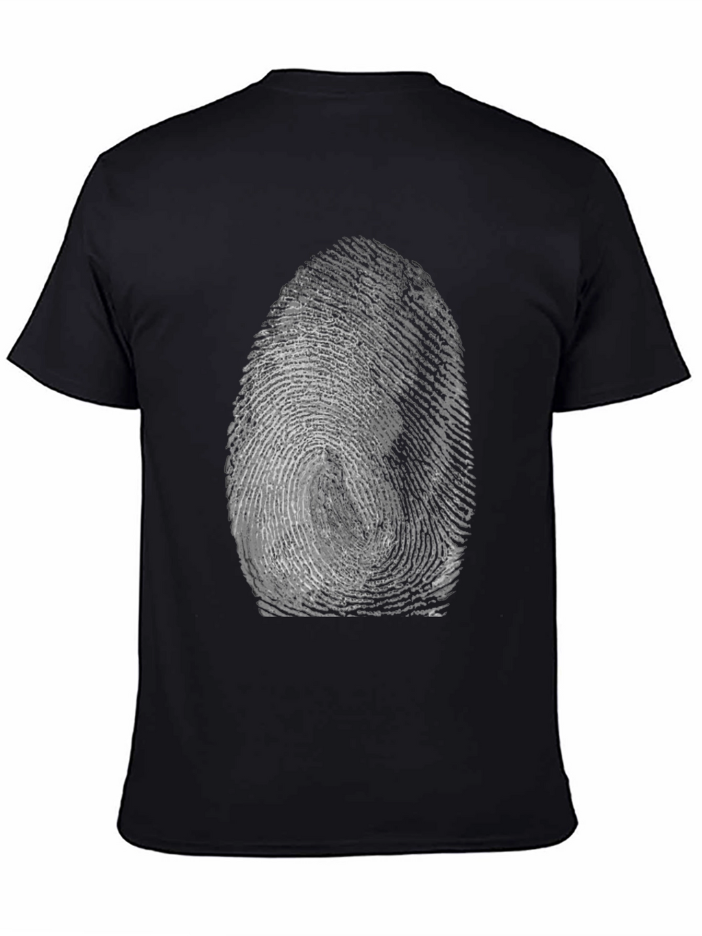 Fingerprint Graphic Tee - Unique Black T-Shirt