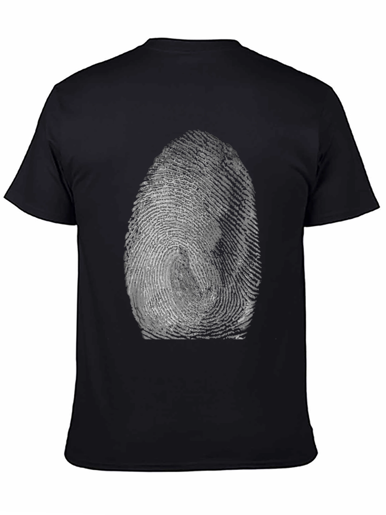 Fingerprint Graphic Tee - Unique Black T-Shirt
