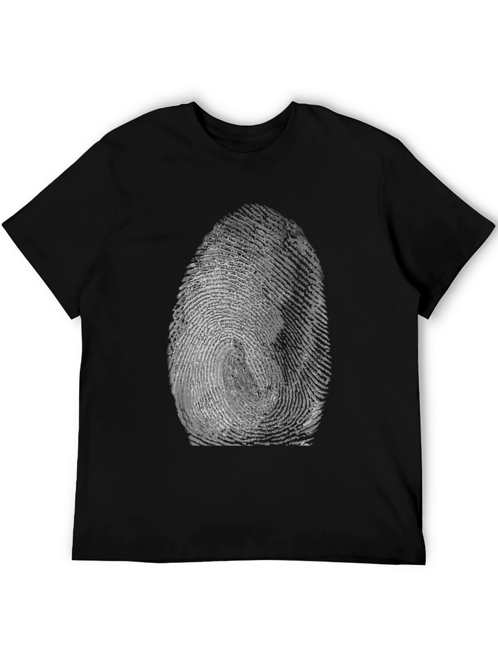 Fingerprint Graphic Tee - Unique Black T-Shirt