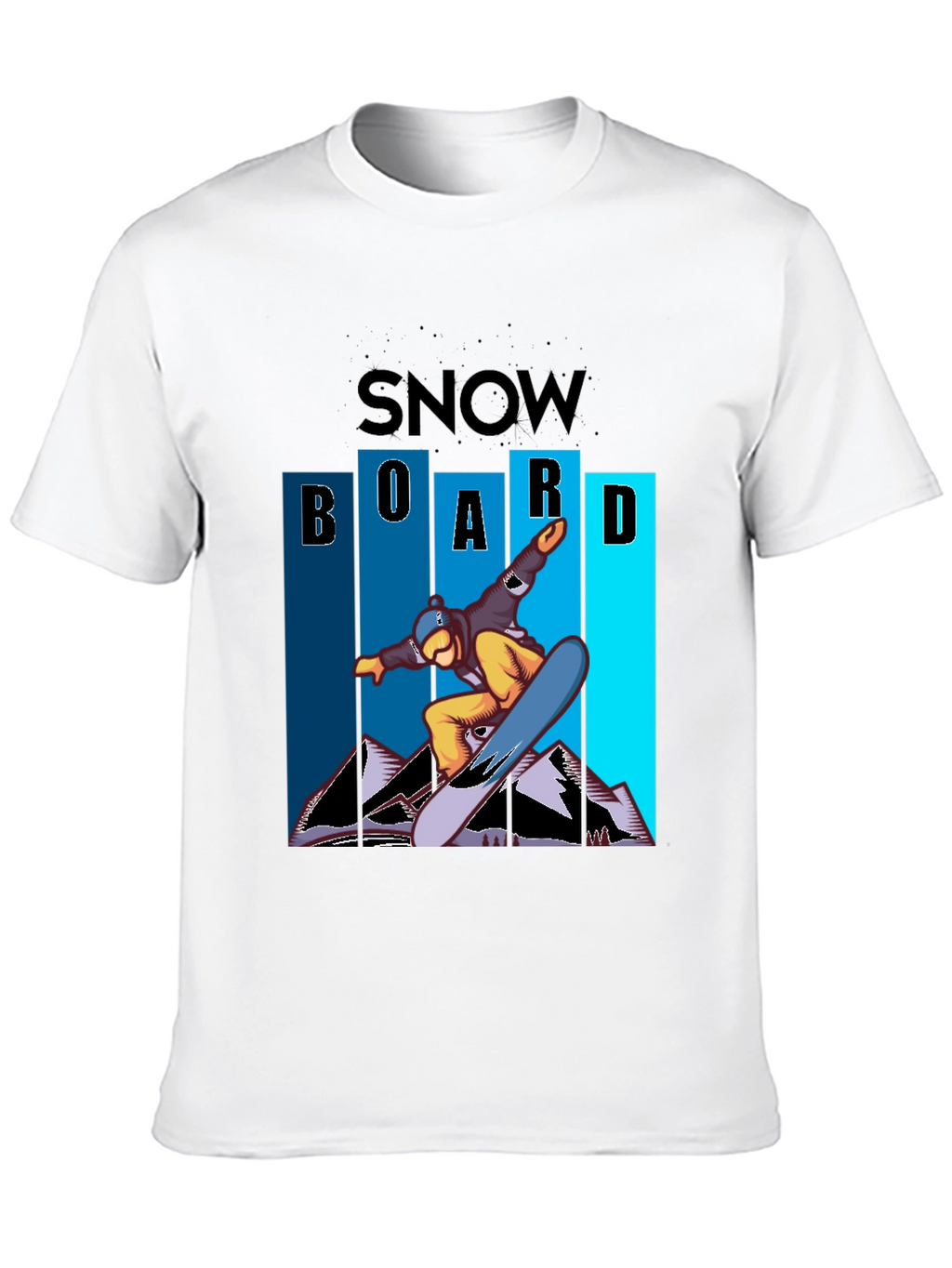 Snowboard Graphic Tee - Cool Black Shirt