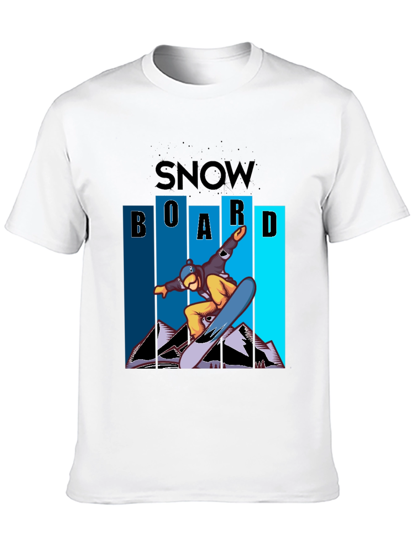 Snowboard Graphic Tee - Cool Black Shirt