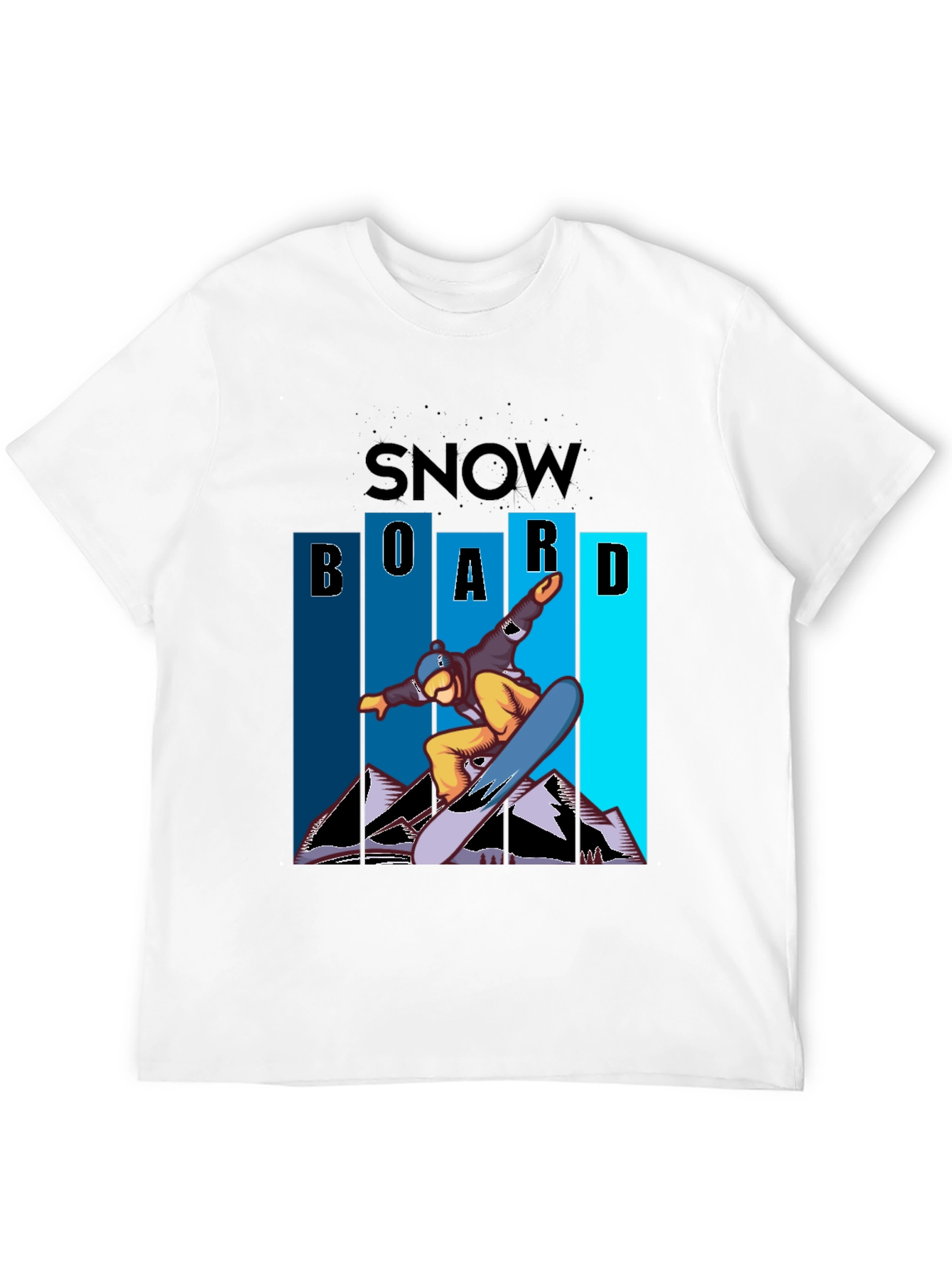 Snowboard Graphic Tee - Cool Black Shirt