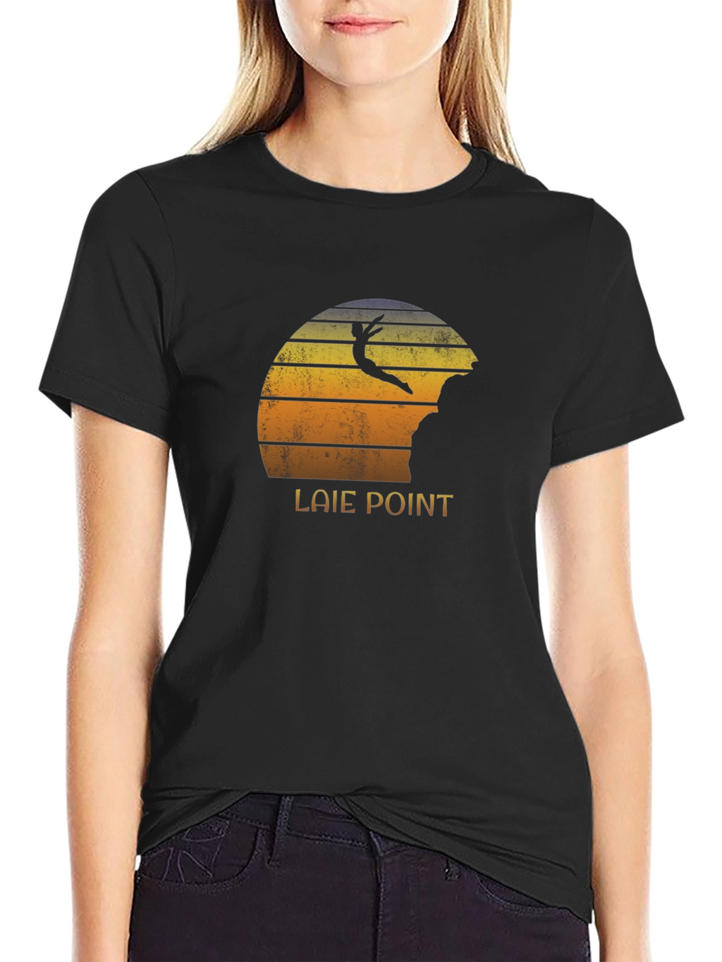 Laie Point Cliff Diver Sunset T-Shirt