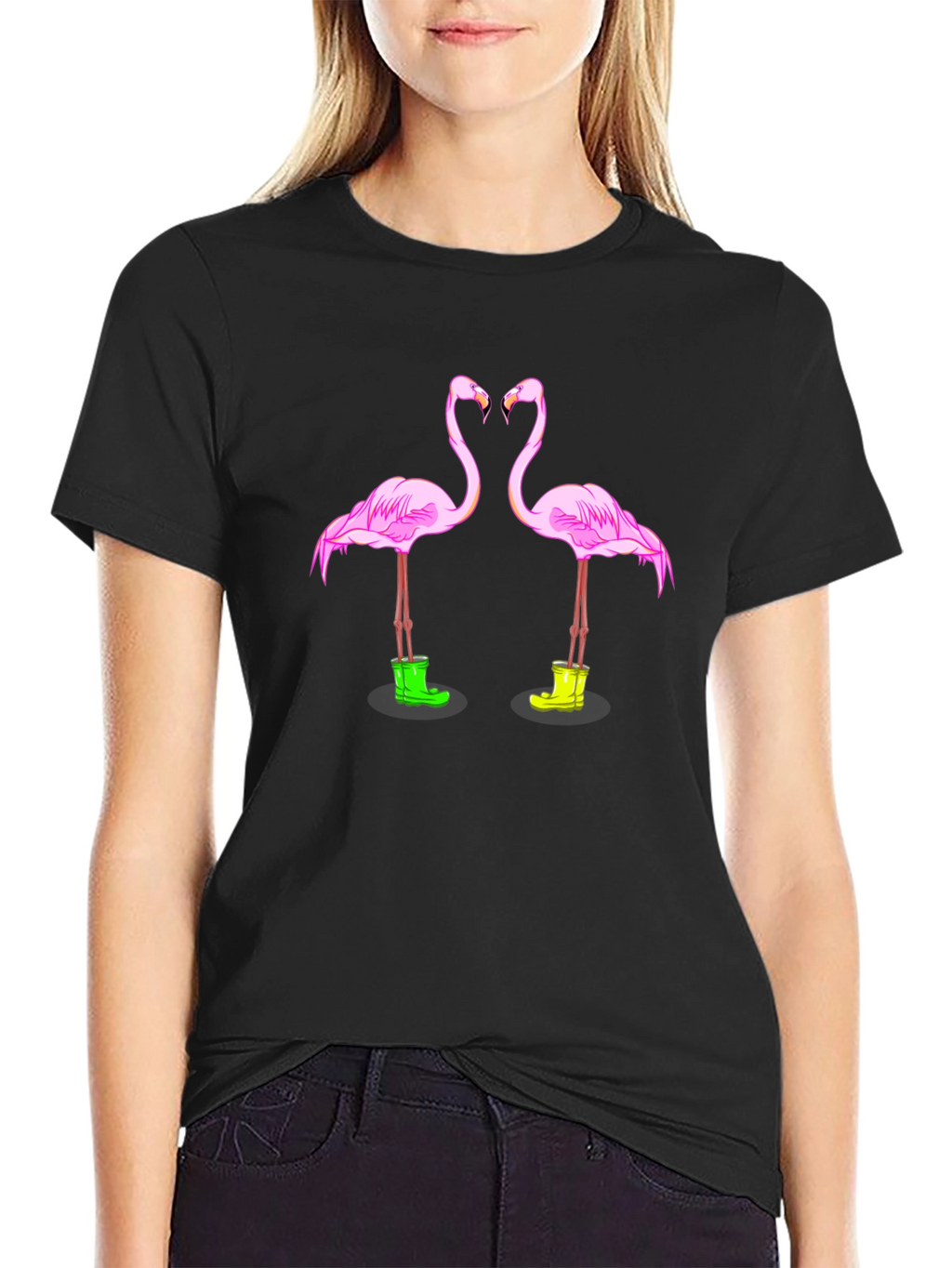 Flamingo Boots Graphic T-Shirt