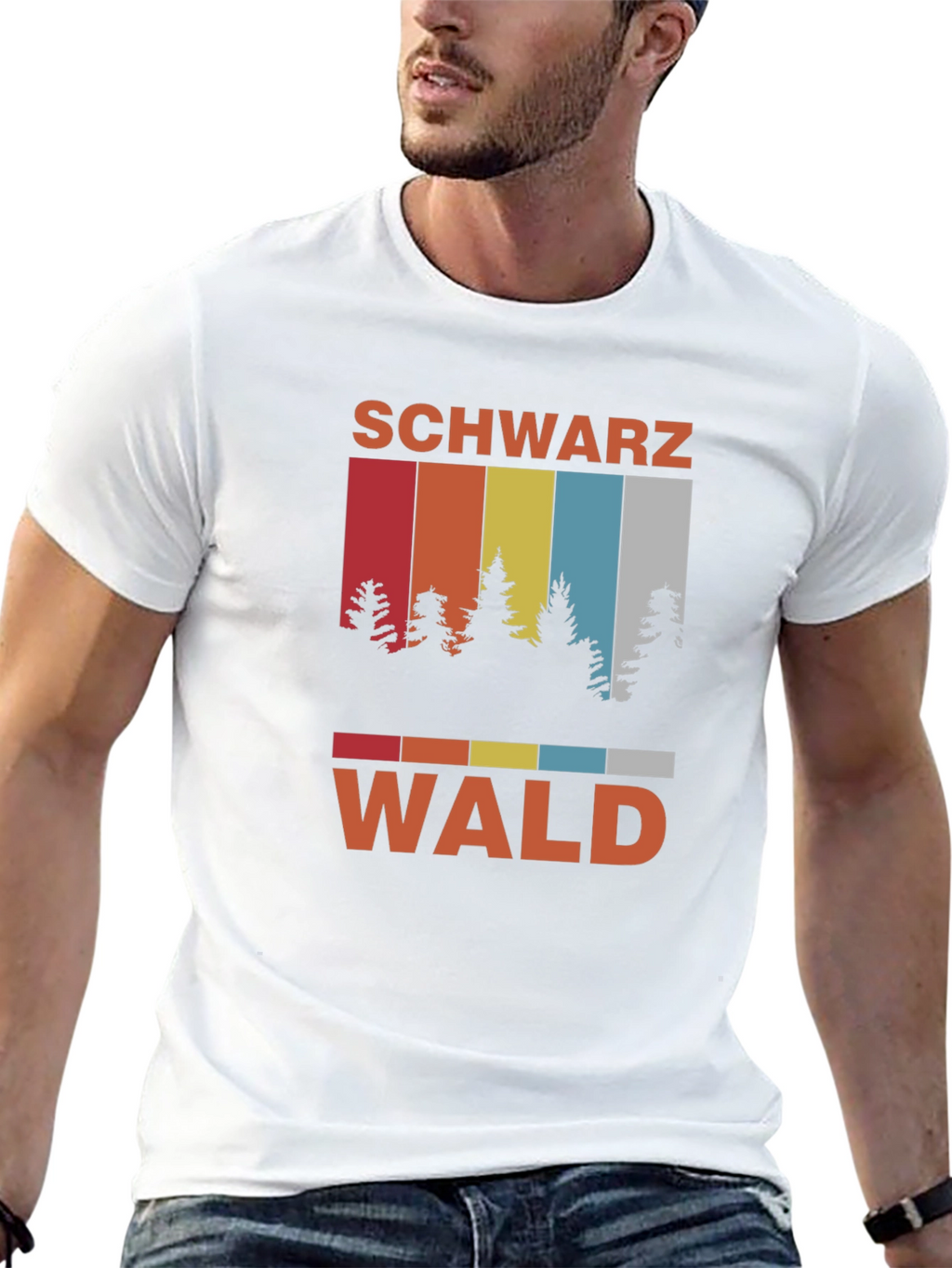 Schwarzwald T-Shirt - Retro Forest Design