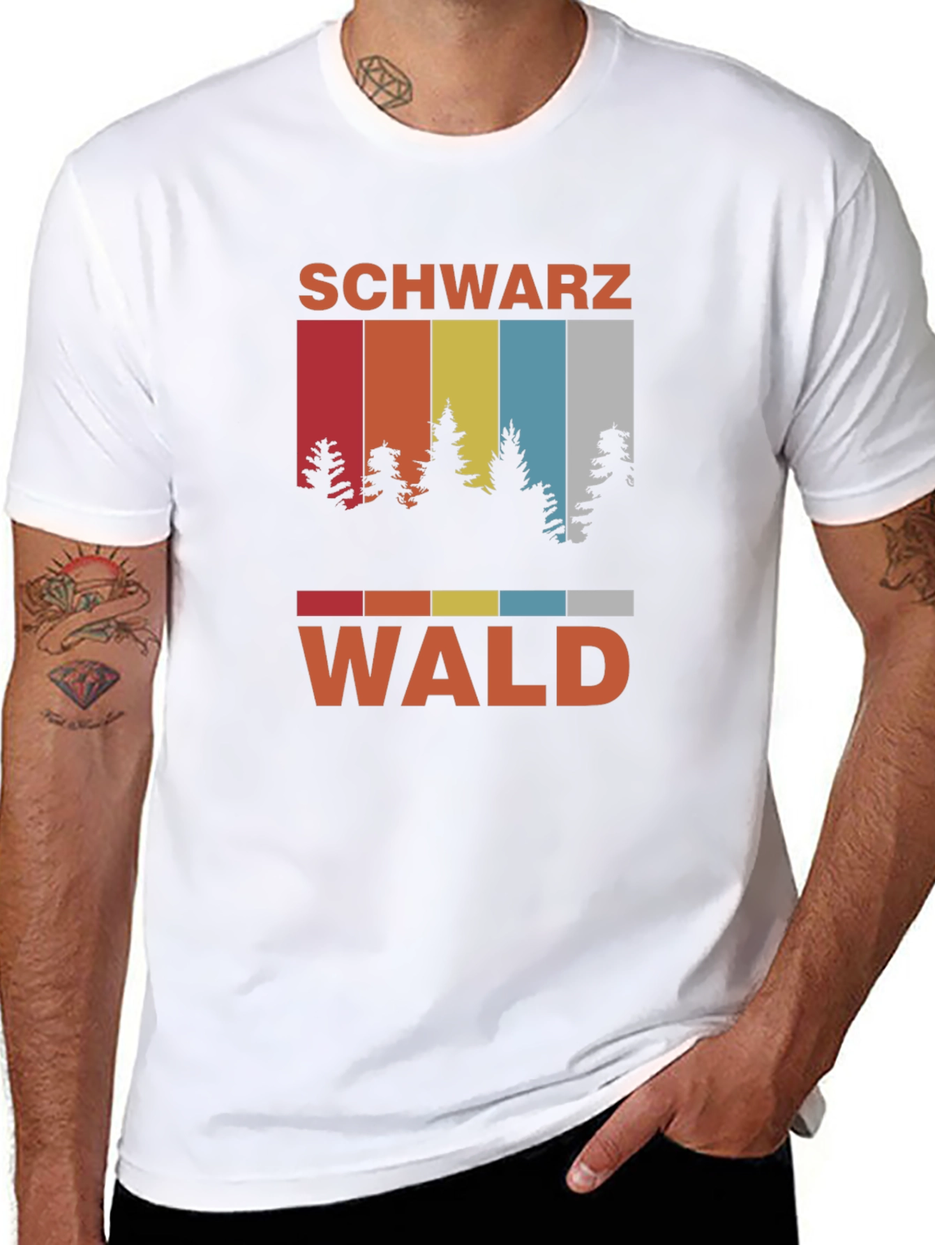 Schwarzwald T-Shirt - Retro Forest Design
