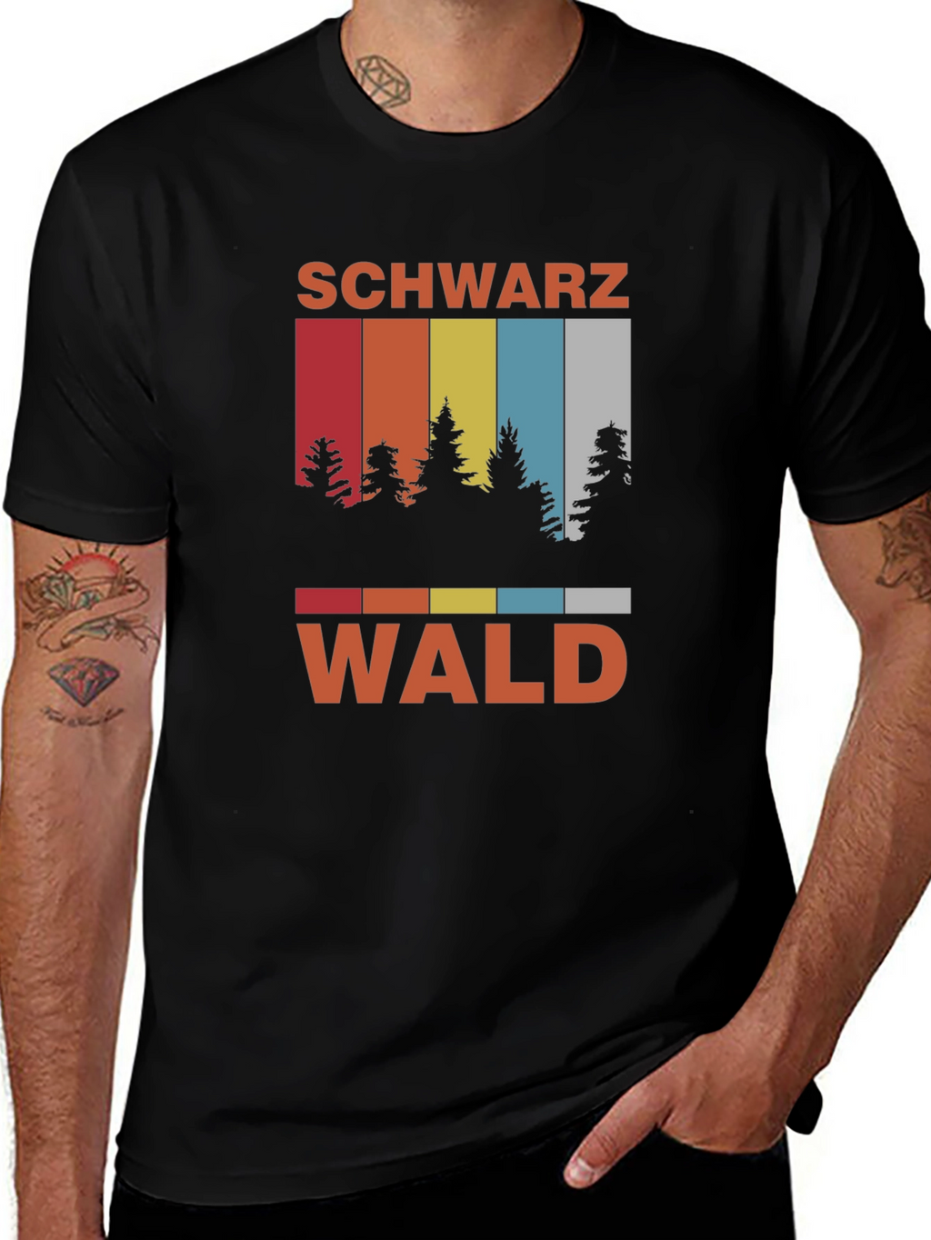 Schwarzwald T-Shirt - Retro Forest Design