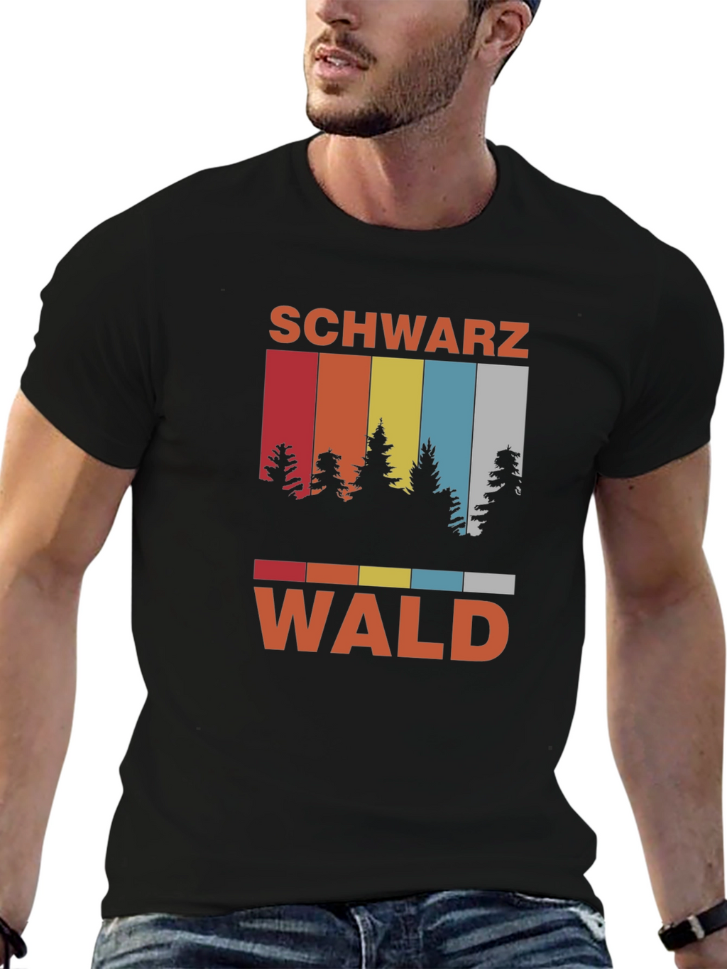 Schwarzwald T-Shirt - Retro Forest Design