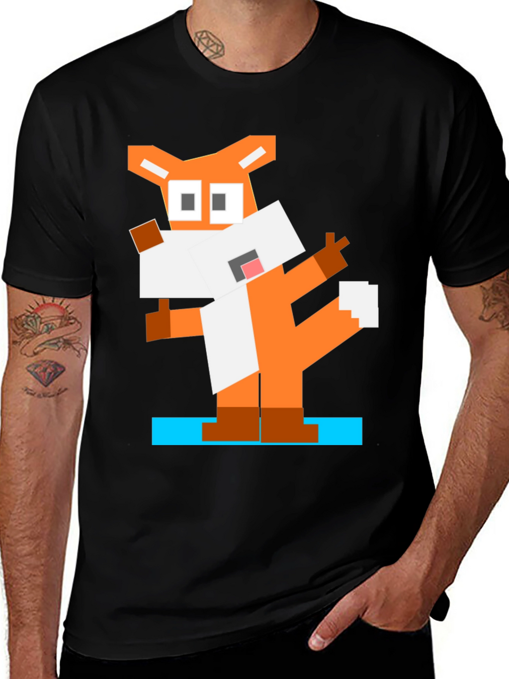 Pixel Art Fox T-Shirt - Retro Gaming Style