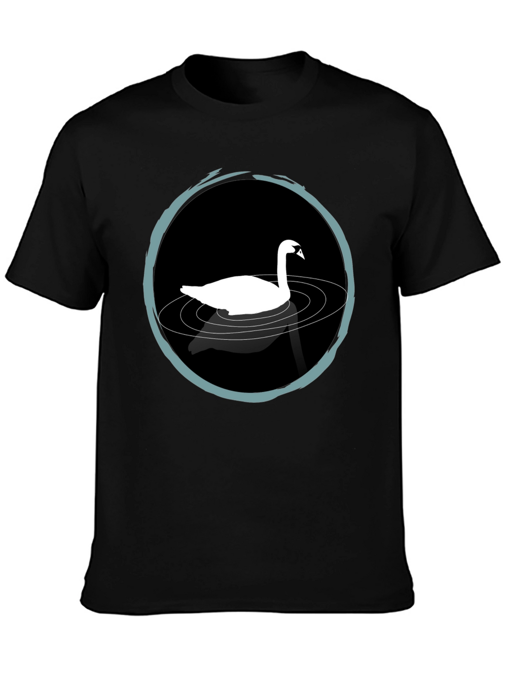 Swan Lake T-Shirt - Elegant Black Tee