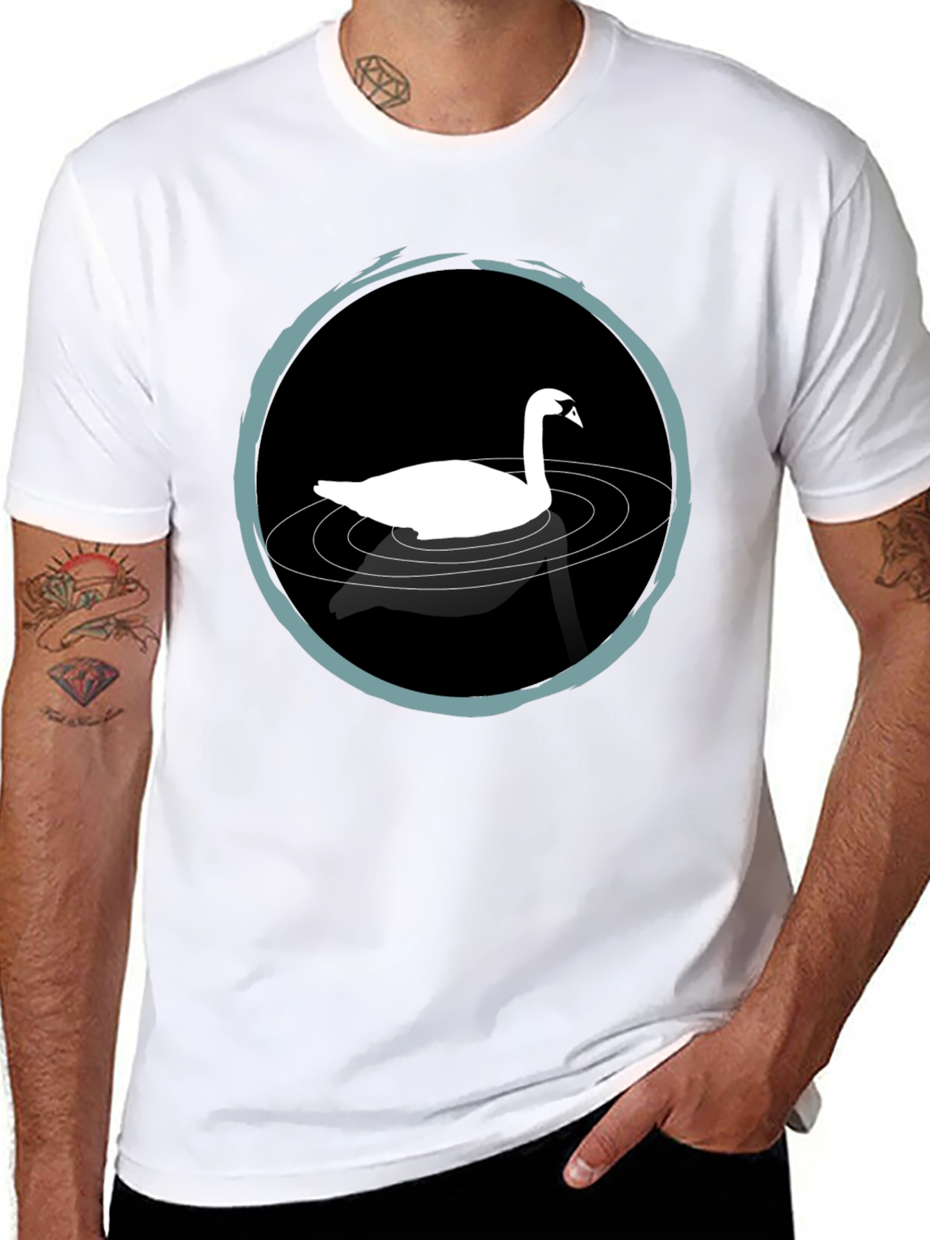 Swan Lake T-Shirt - Elegant Black Tee