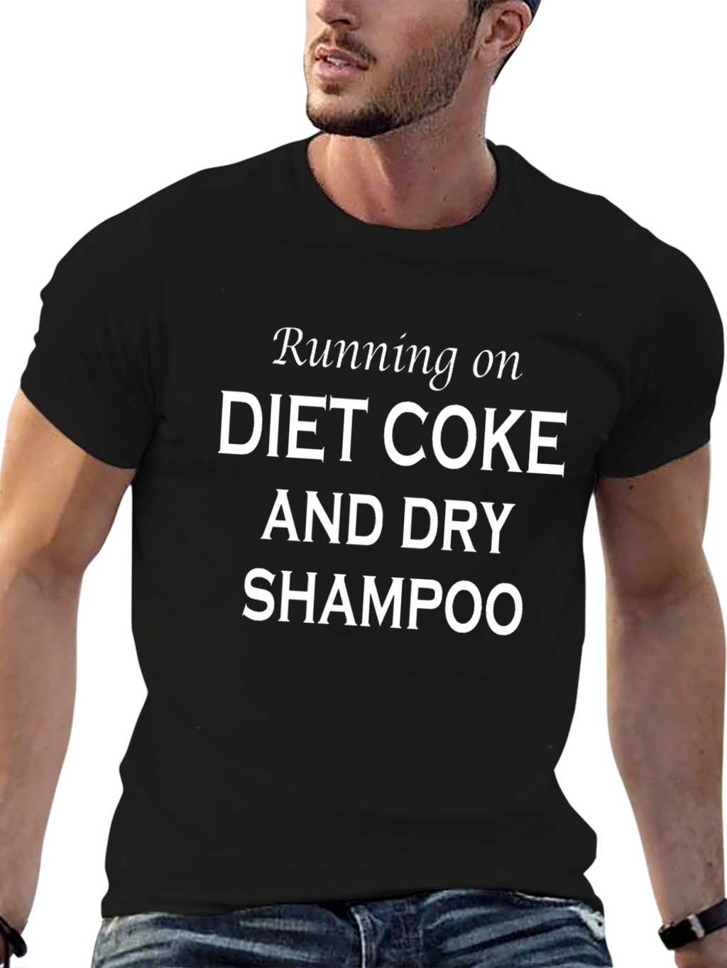 Diet Coke and Dry Shampoo Black T-Shirt