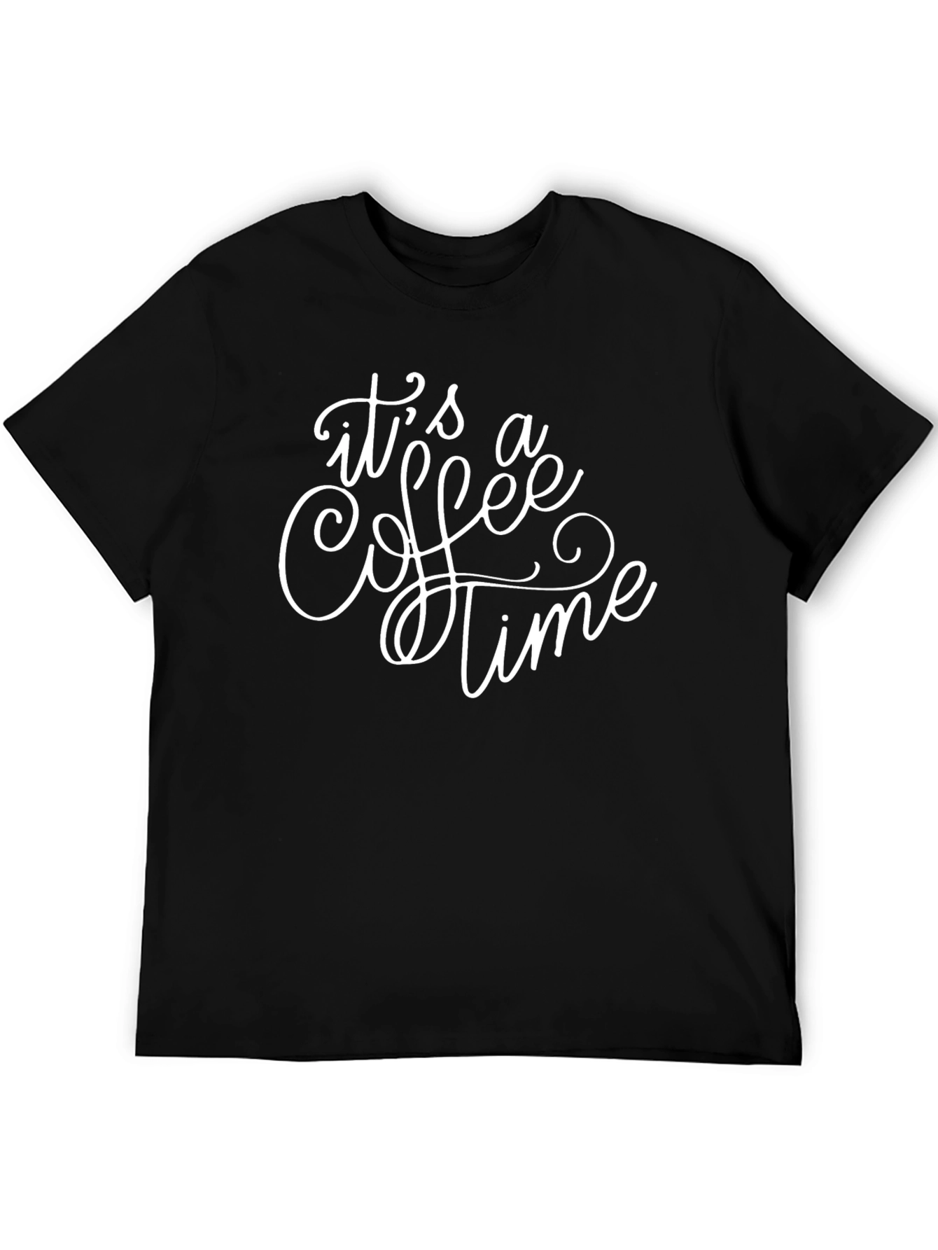 Its Coffee Time Black T-Shirt