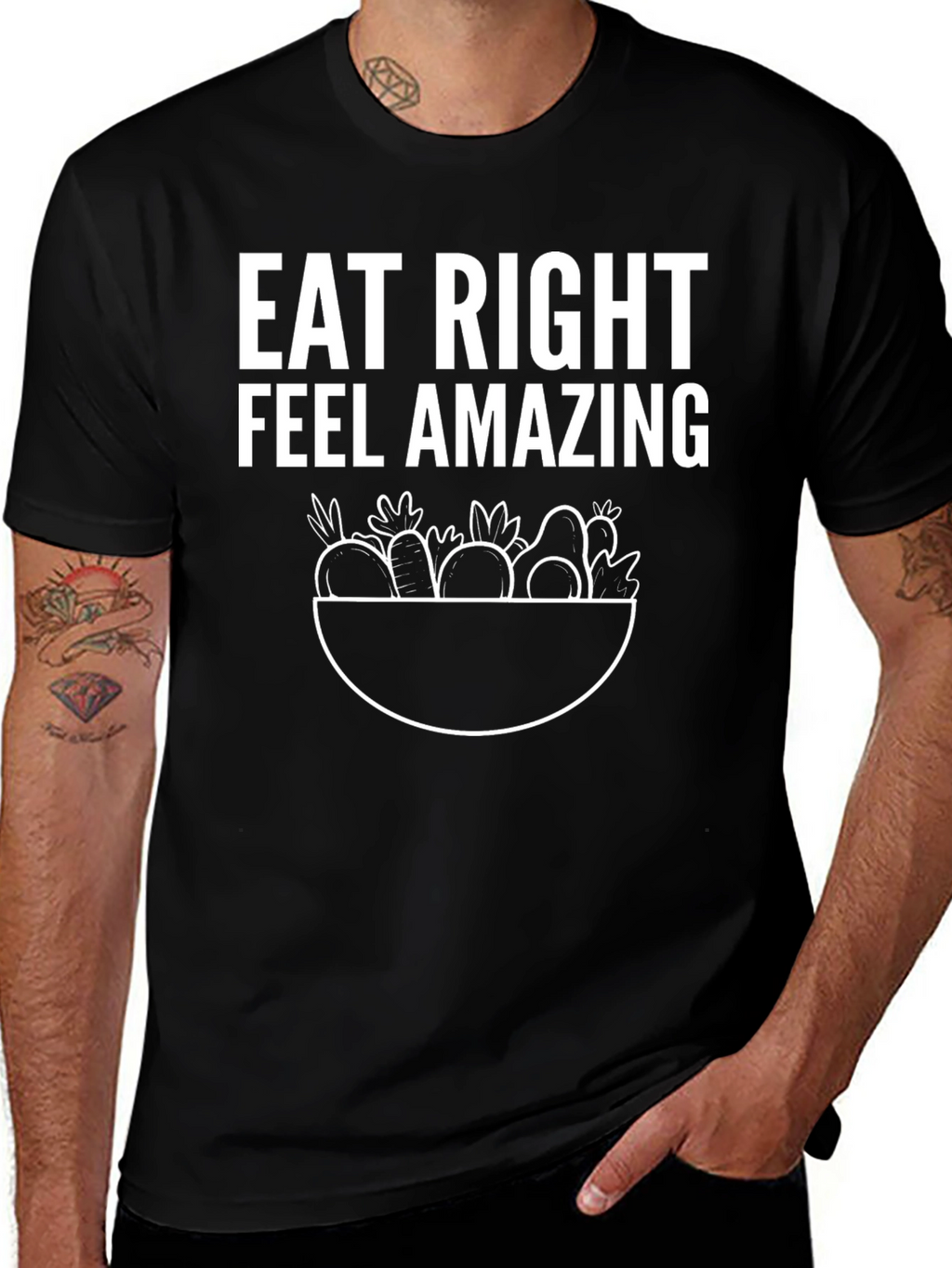 Eat Right Feel Amazing Graphic T-Shirt