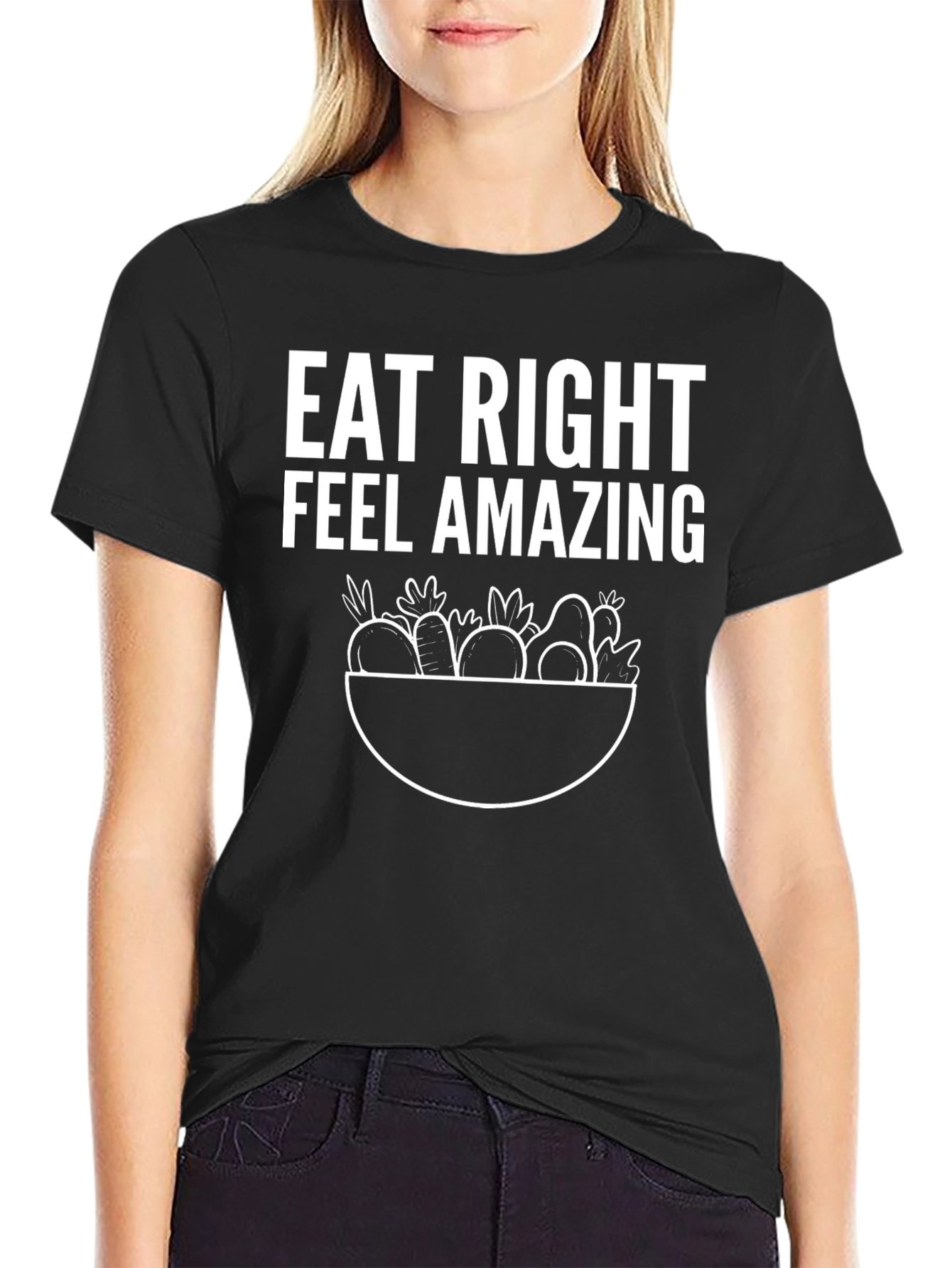 Eat Right Feel Amazing Graphic T-Shirt