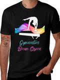 Gymnastics Beam Queen Black T-Shirt
