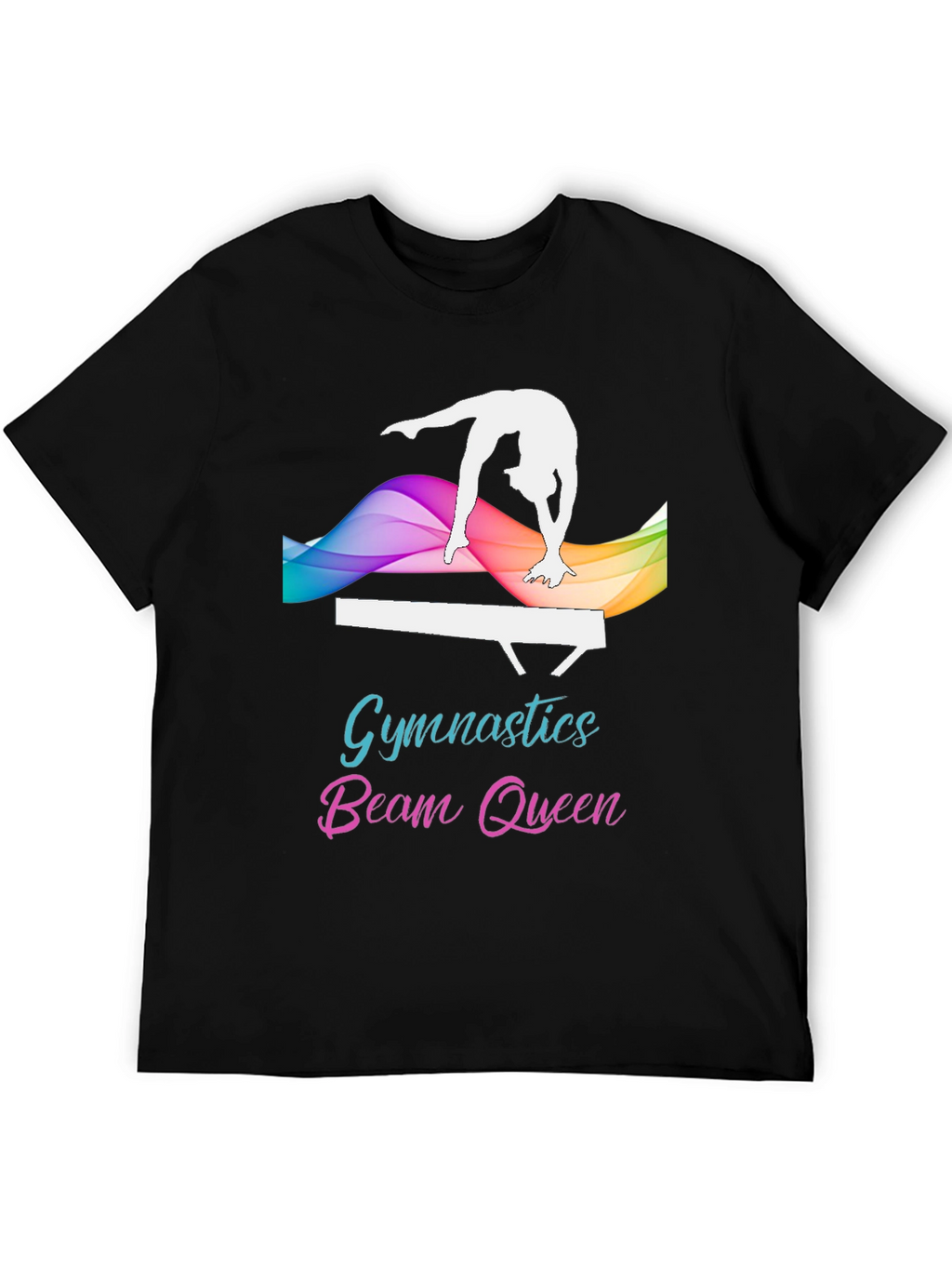 Gymnastics Beam Queen Black T-Shirt