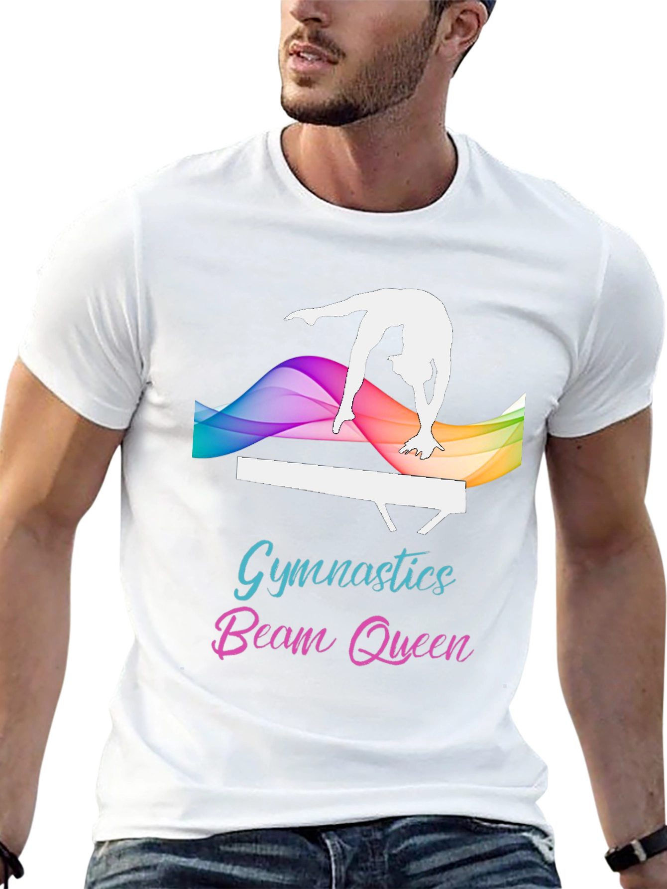 Gymnastics Beam Queen Black T-Shirt